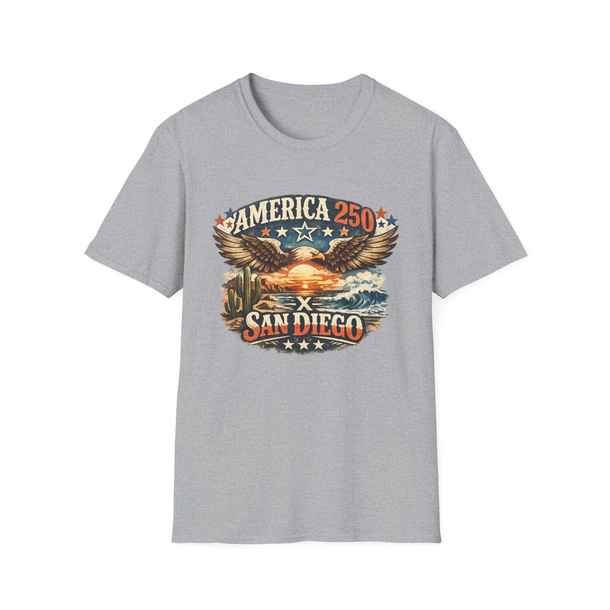America 250 San Diego California Coastal Tee