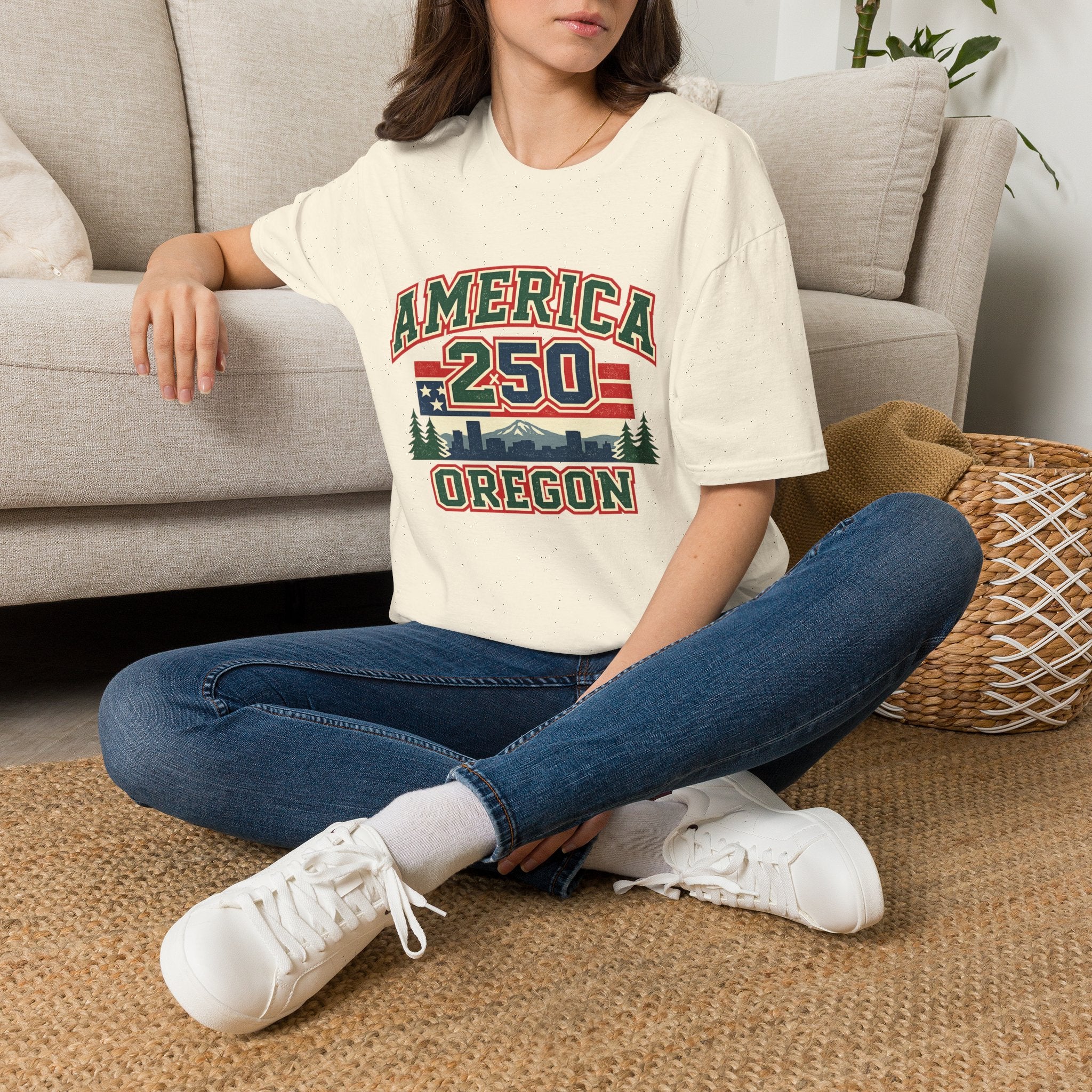 America 250 Shirt — Oregon Retro Collegiate Northwest Graphic Tee