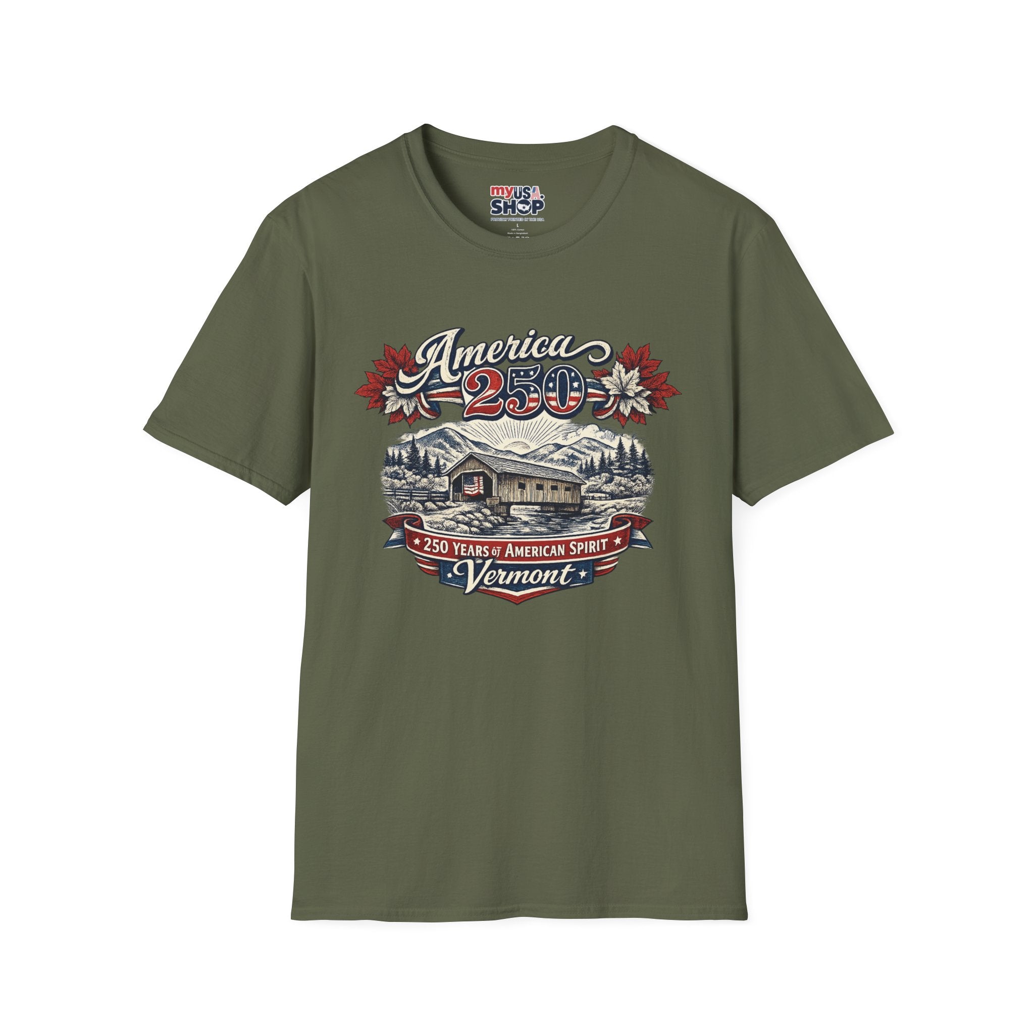 America 250 – Vermont 250 Years of American Spirit Vintage Tee Design