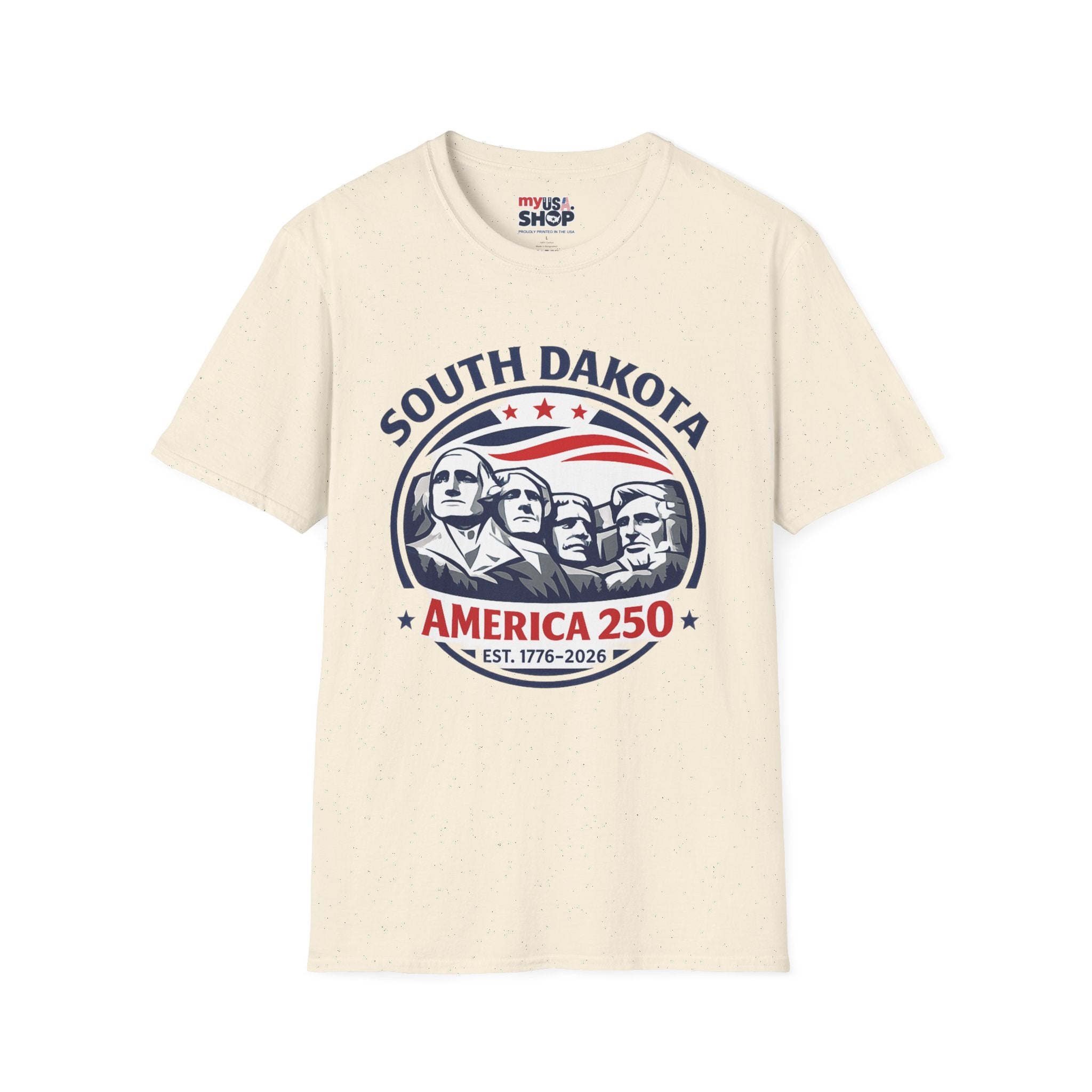 America 250 South Dakota T-Shirt — Classic Patriotic Badge Graphic Tee