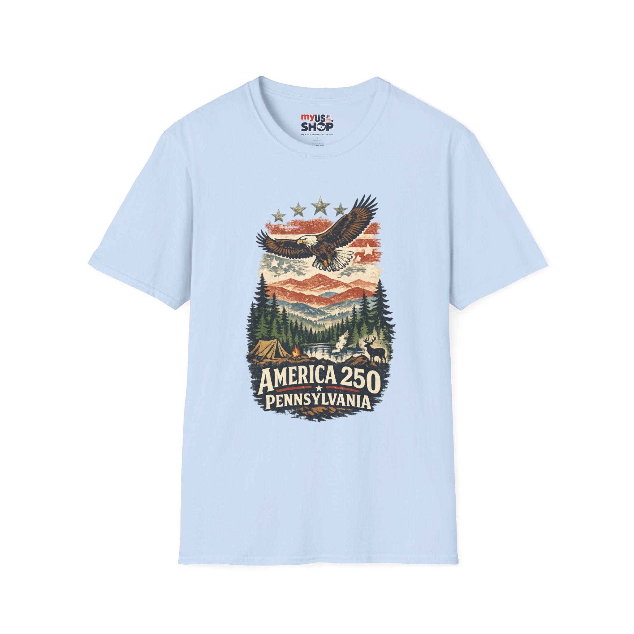 Pennsylvania America 250 Shirt — Wilderness Eagle Outdoor Graphic Tee