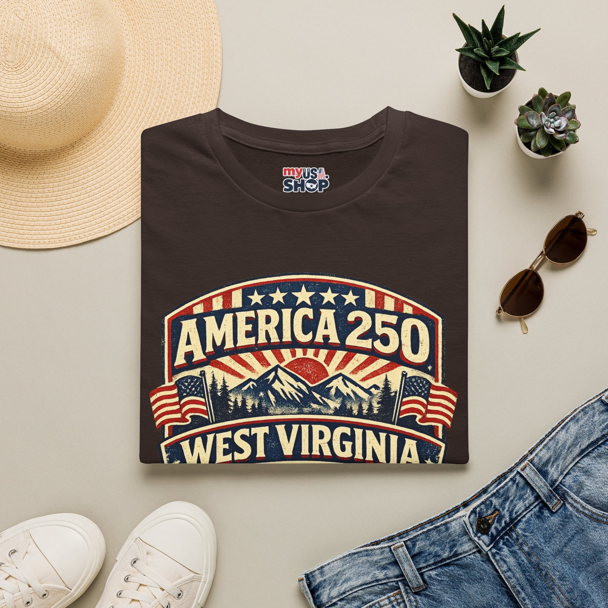 America 250 West Virginia T-Shirt — 250 Years of Freedom 1776–2026 Celebration Tee