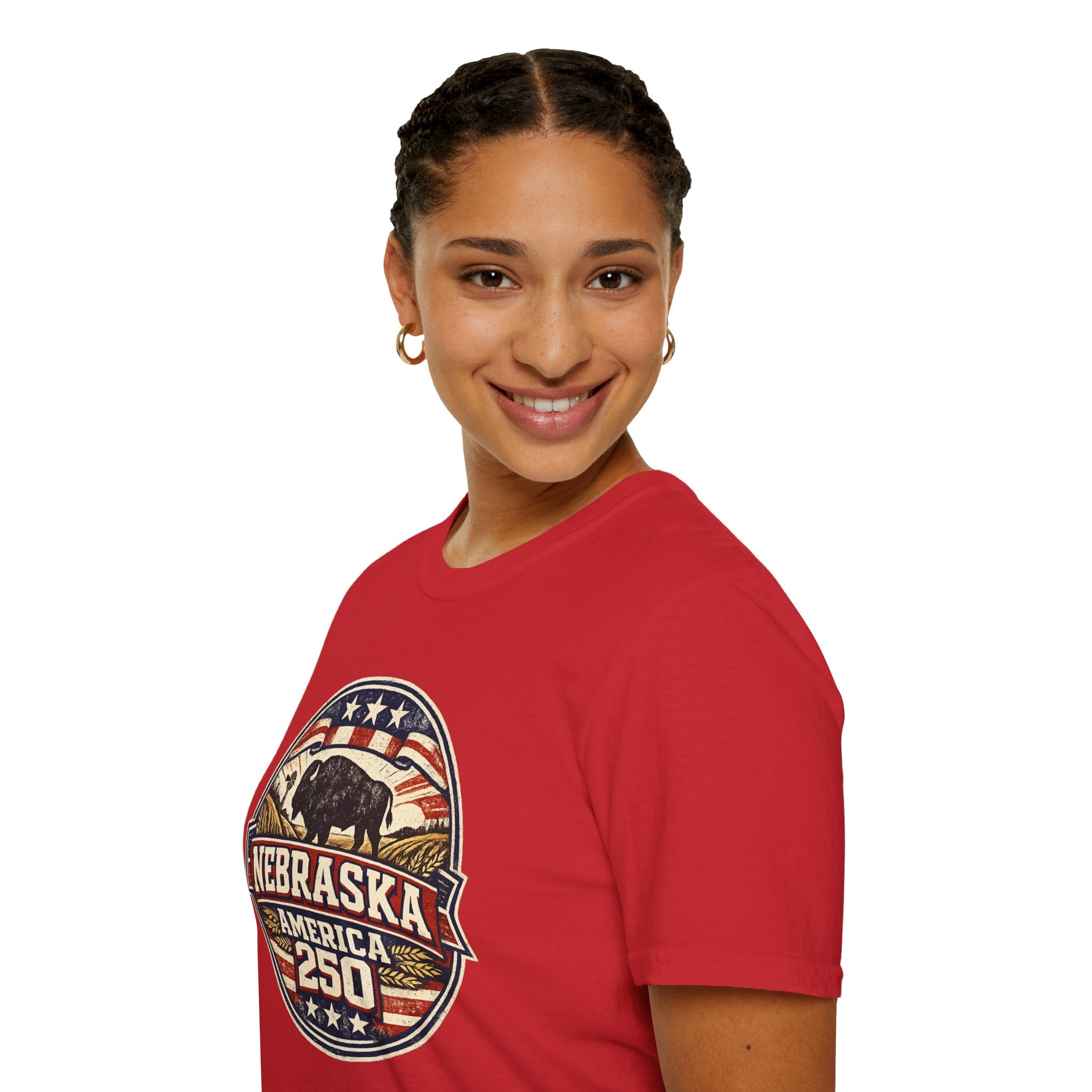 Nebraska Buffalo Retro T-Shirt — America 250 Vintage State Pride Tee