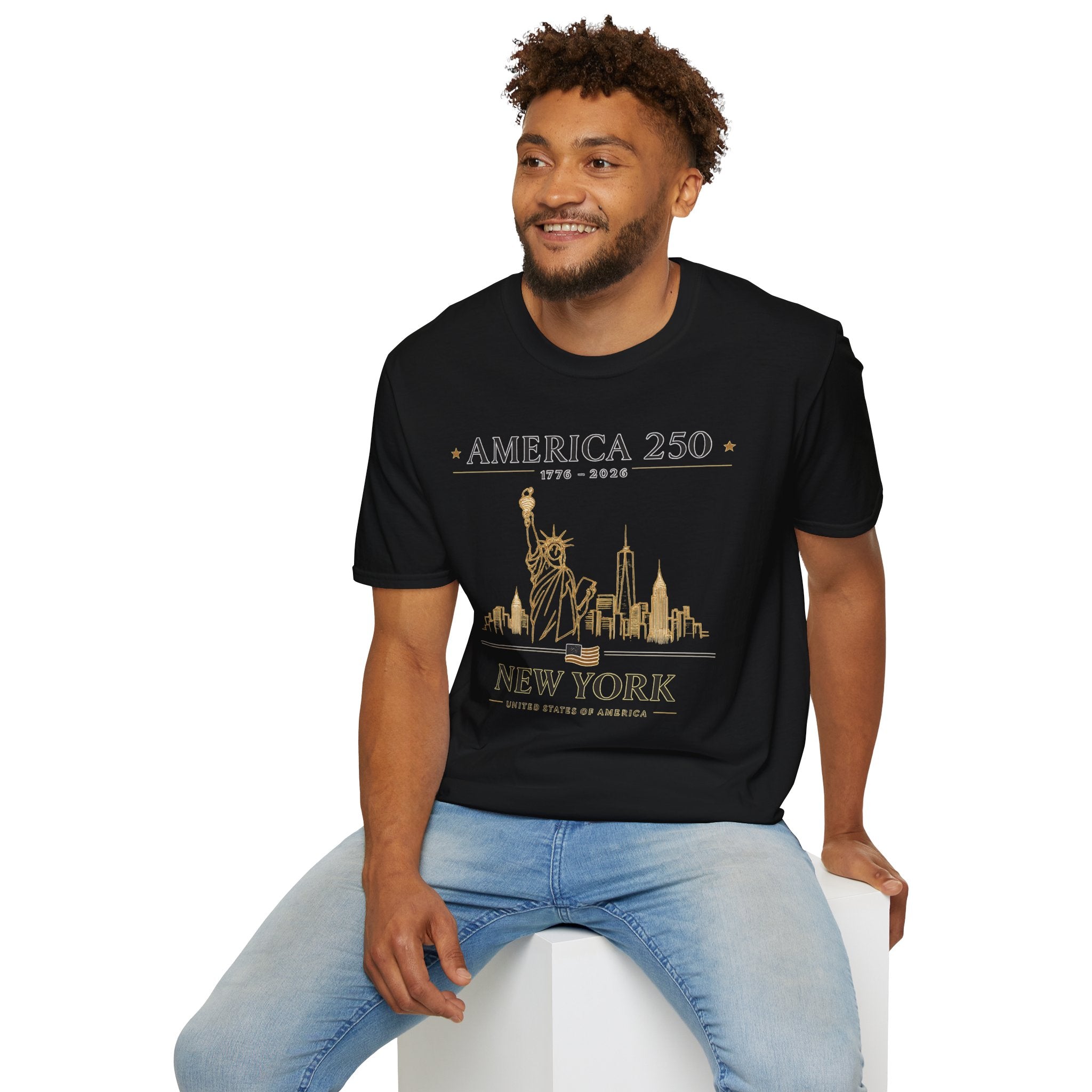 America 250 — USA Commemorative Tee (New York Statue of Liberty Design)
