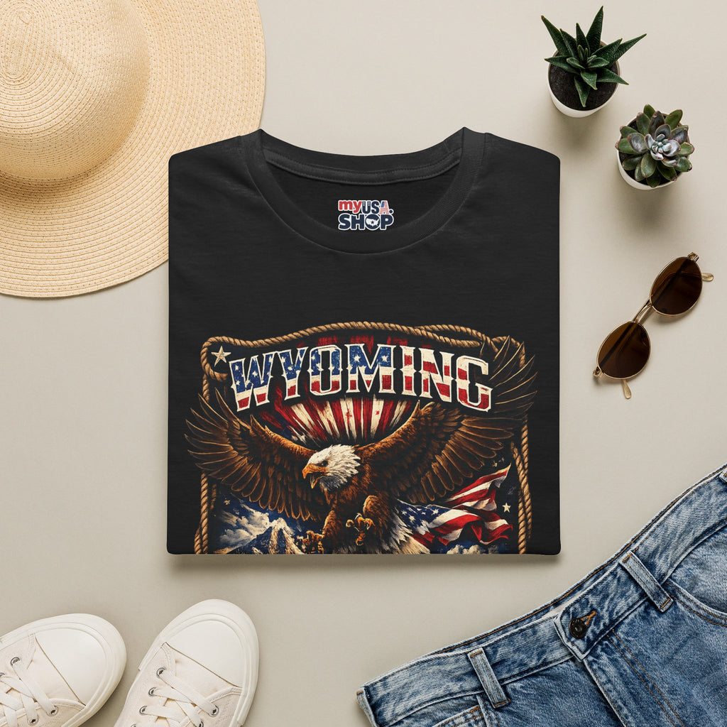 Wyoming Eagle T-Shirt — Patriotic America 250th Anniversary Graphic Tee
