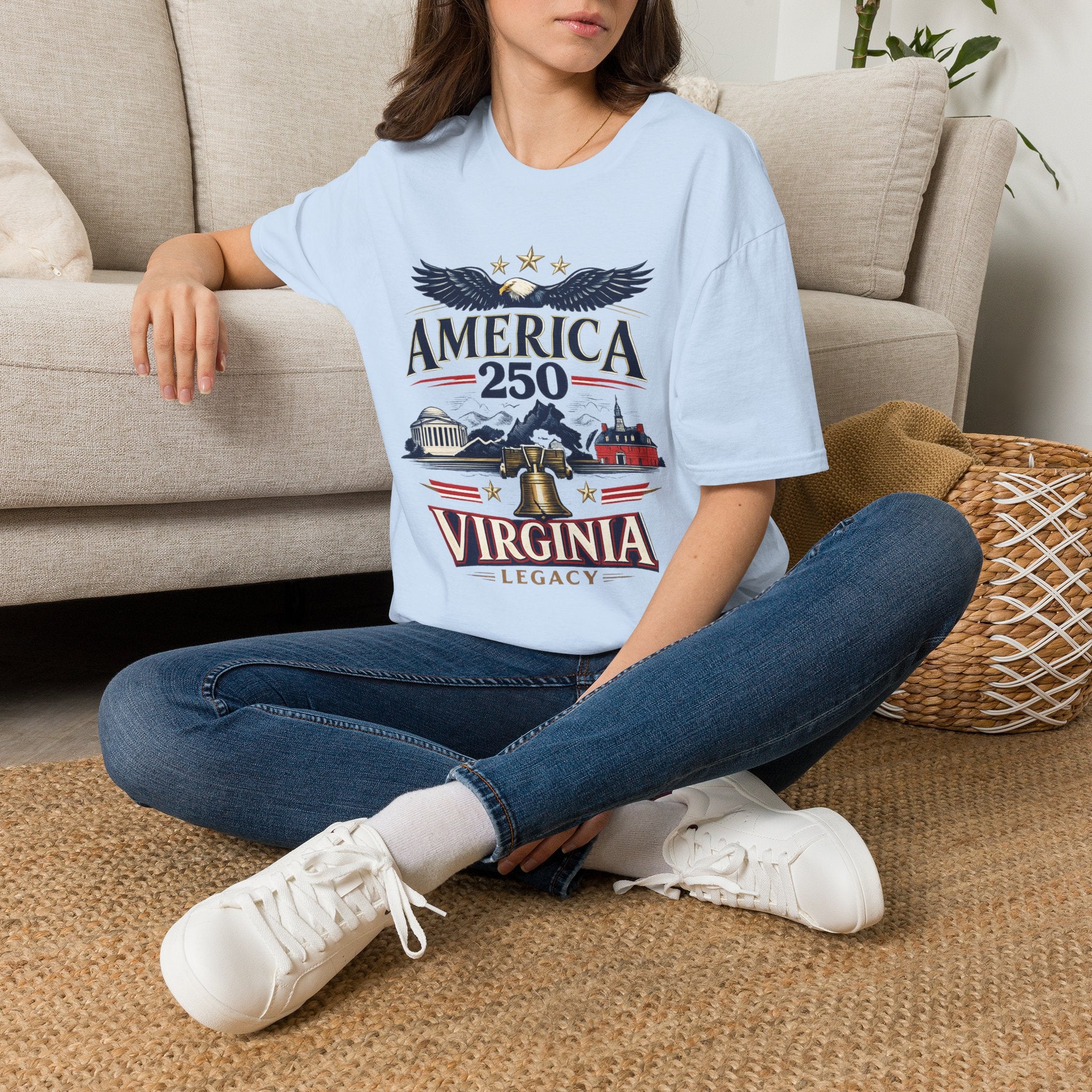 America 250 T‑Shirt – Virginia Legacy Patriotic Anniversary Tee