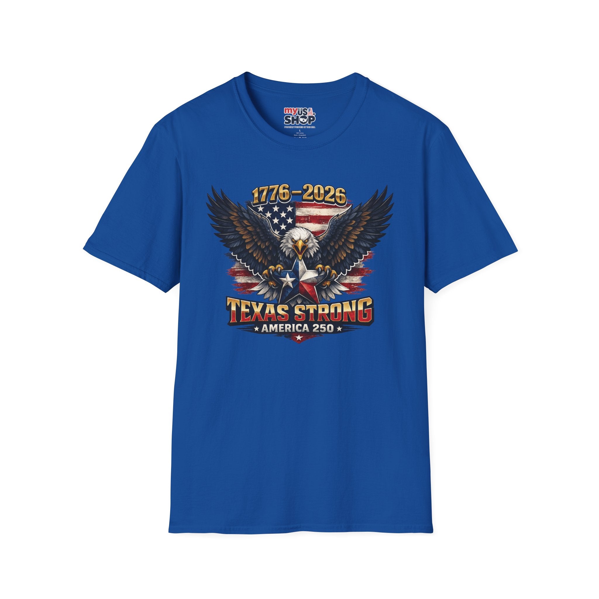 America 250 Texas Shirt — Texas Strong Patriotic Eagle Graphic Tee