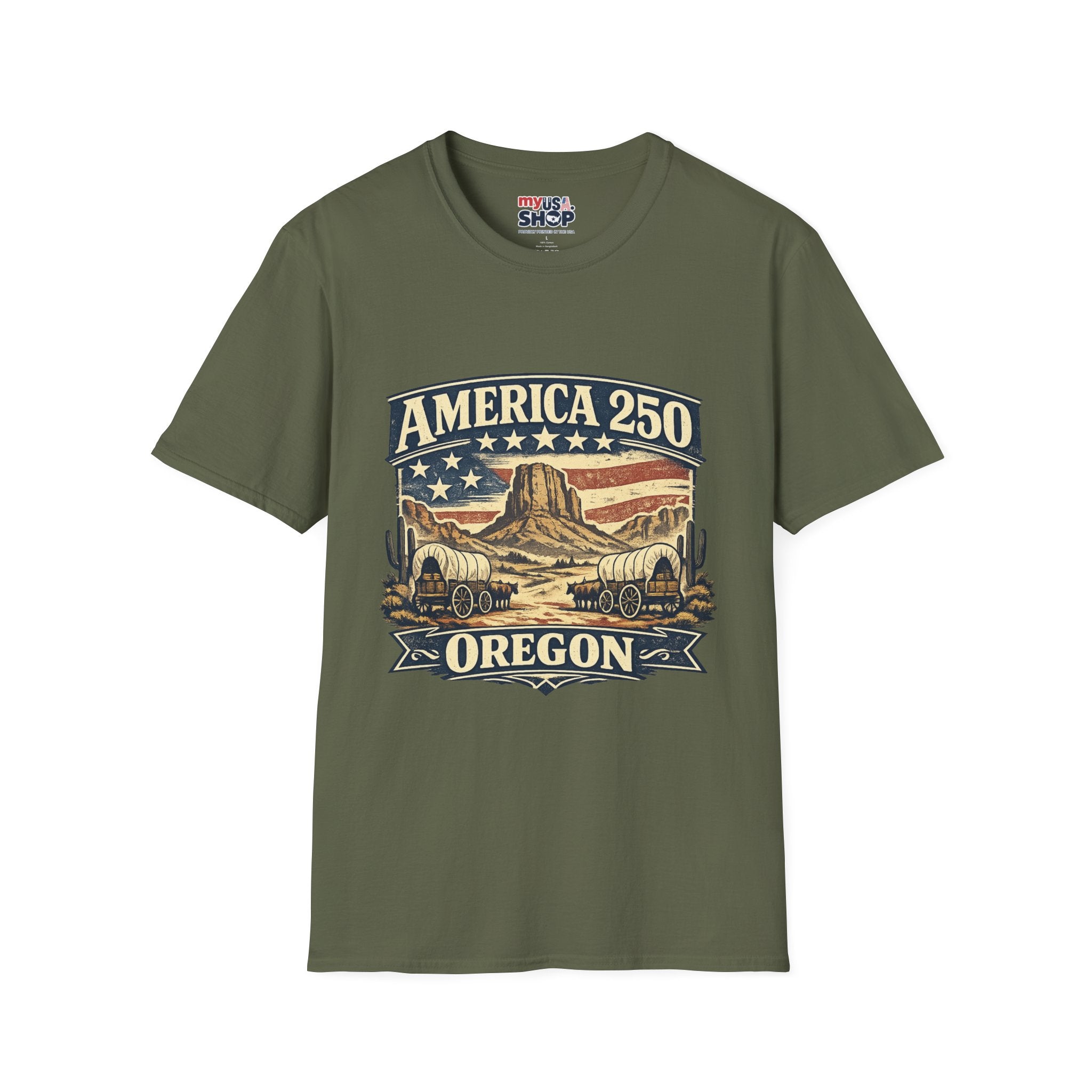 America 250 Shirt — Oregon Western Pioneer Trail Graphic Tee