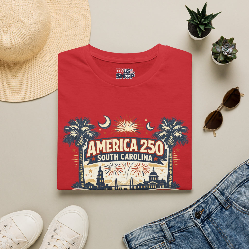America 250 South Carolina T-Shirt — Palmetto Fireworks Celebration Tee