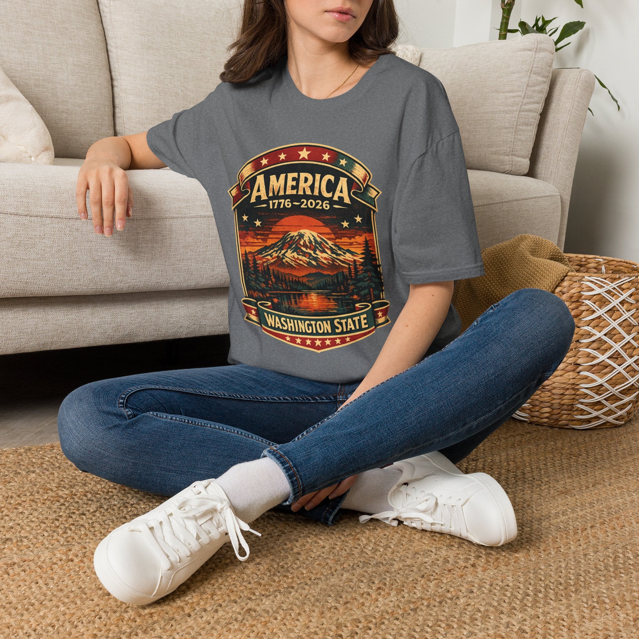 America 250 - Washington State Vintage T-Shirt
