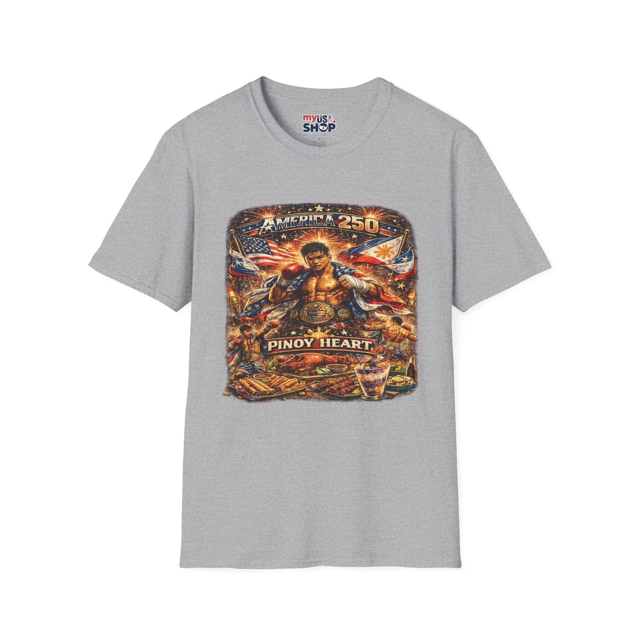 Filipino Pride 'Pinoy Heart' Graphic — America 250 Patriotic Design