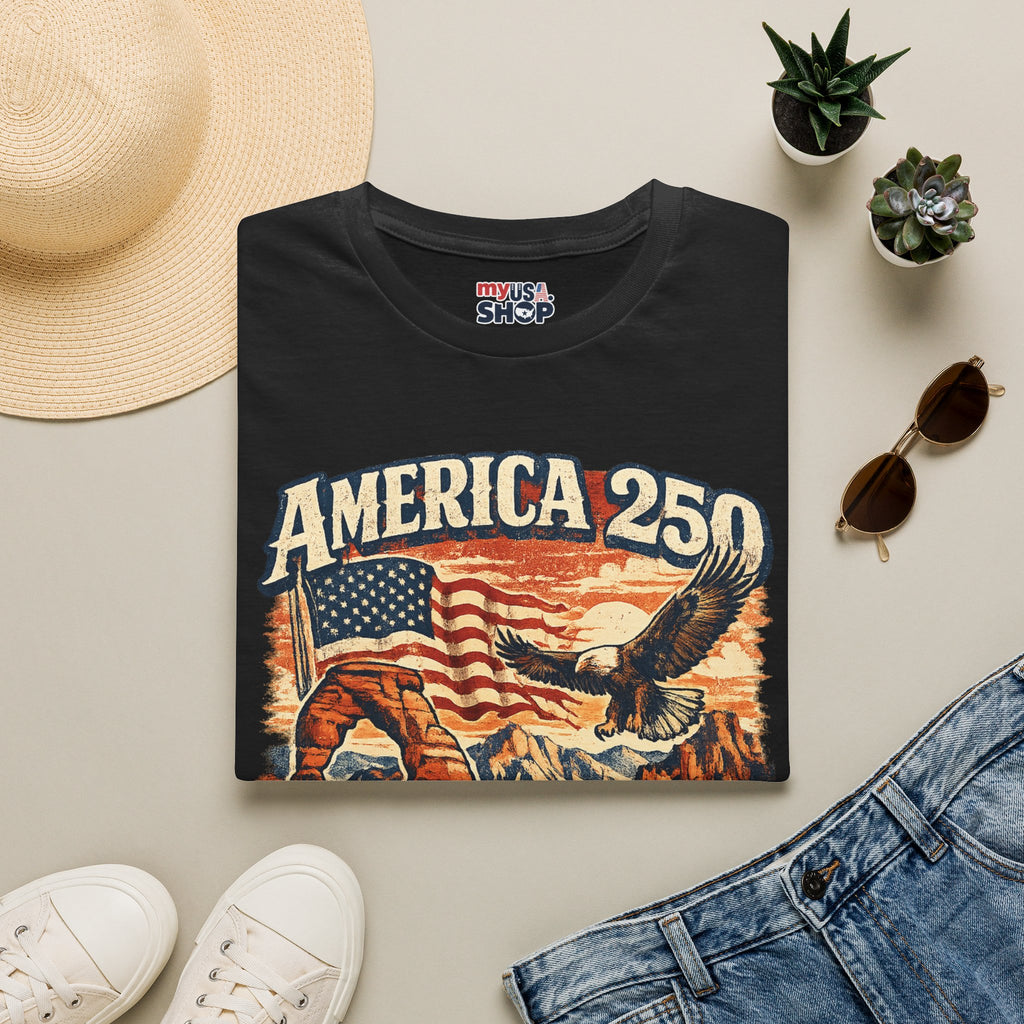 America 250 Utah Shirt — Patriotic Desert Eagle Graphic Tee