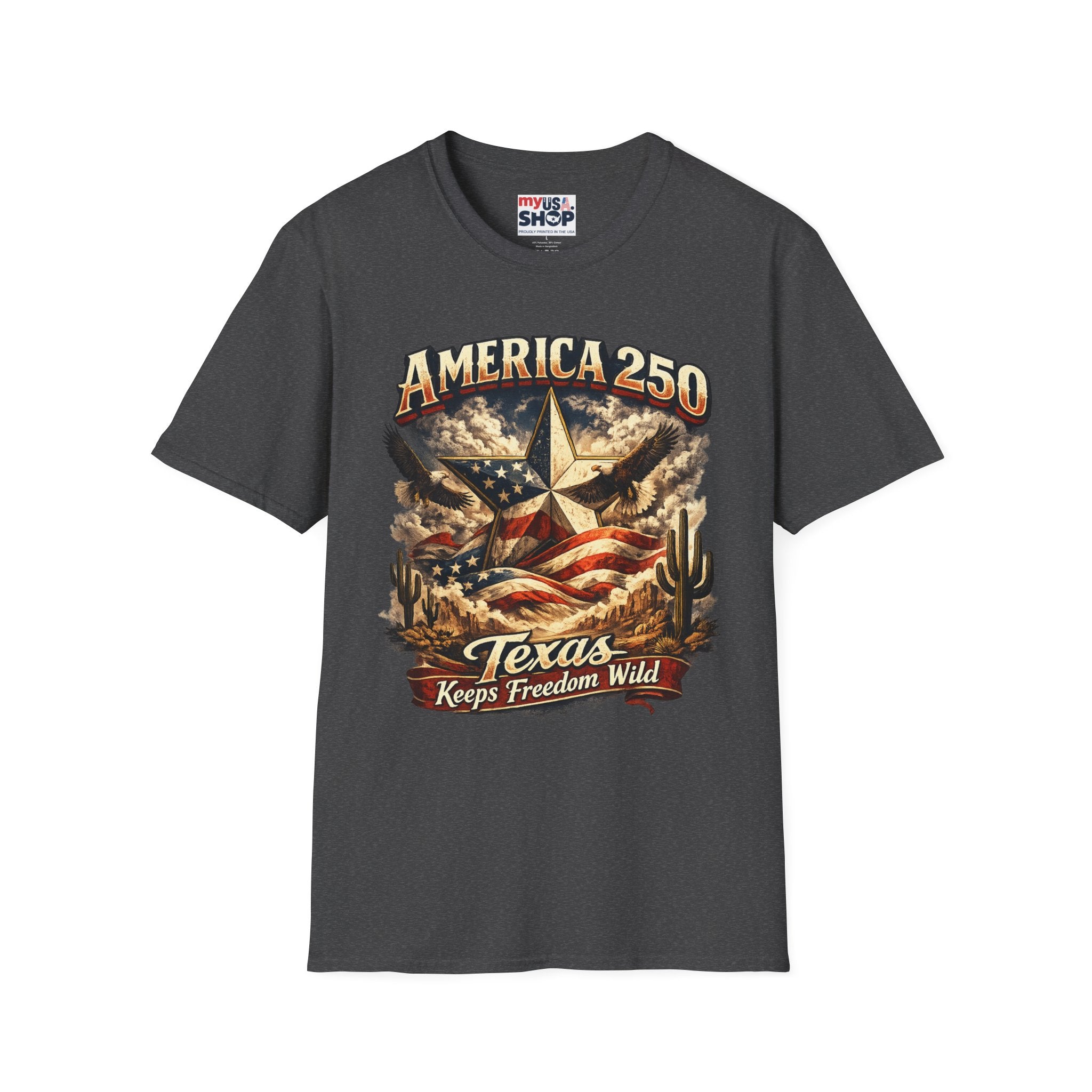 America 250 Texas Shirt — Texas Keeps Freedom Wild Patriotic Tee
