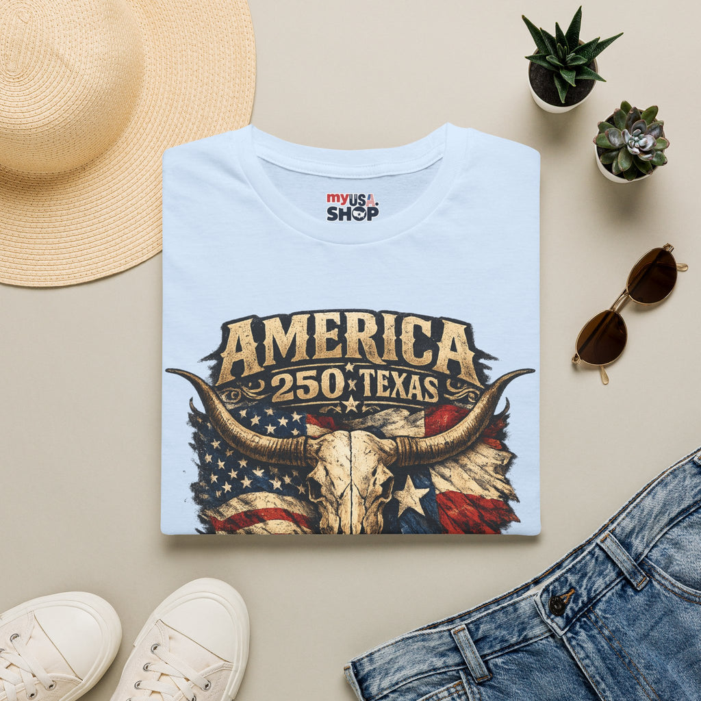 America 250 Texas Shirt — Liberty & Legacy Western Graphic Tee
