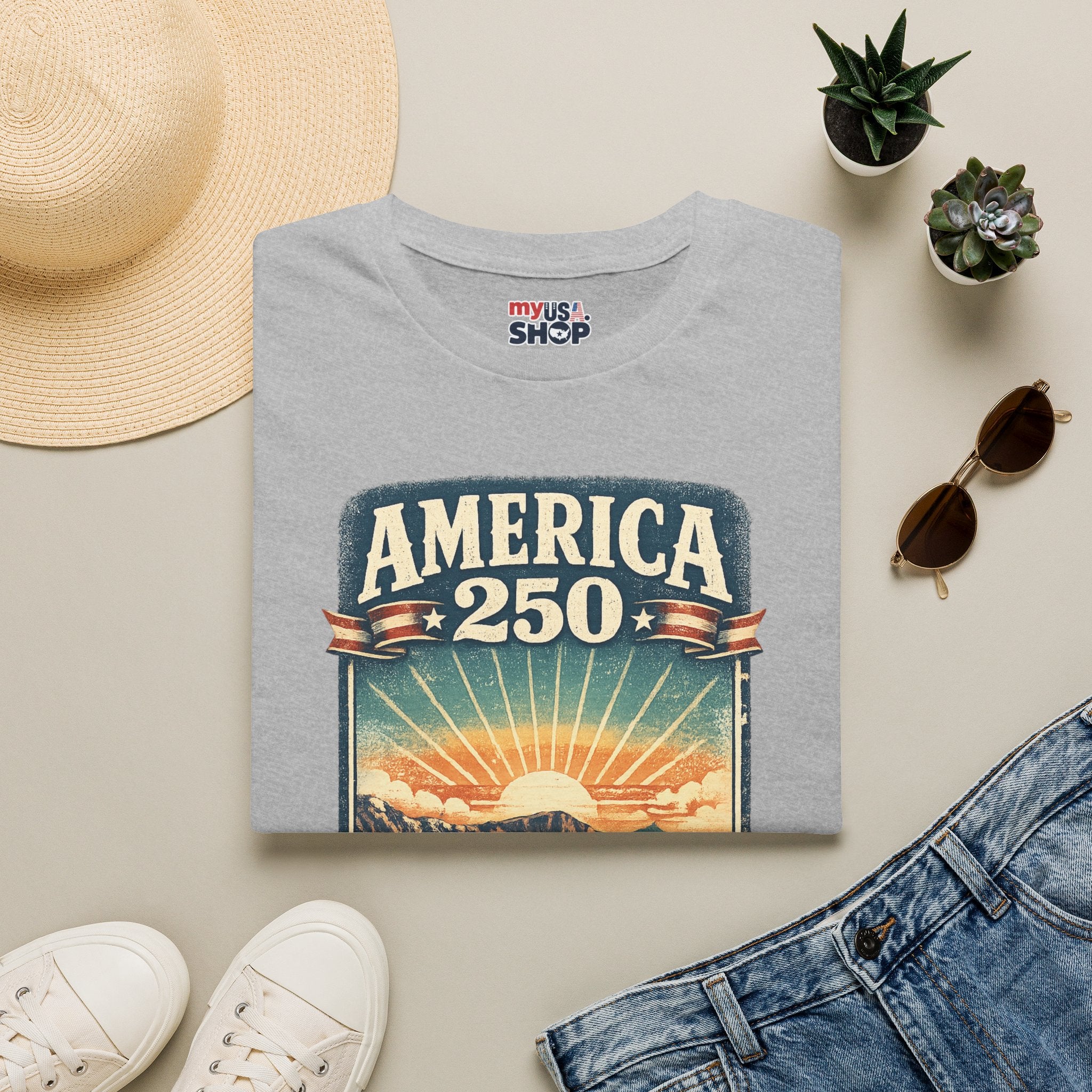 Oregon America 250 Shirt — Crater Lake Sunset Vintage Tee