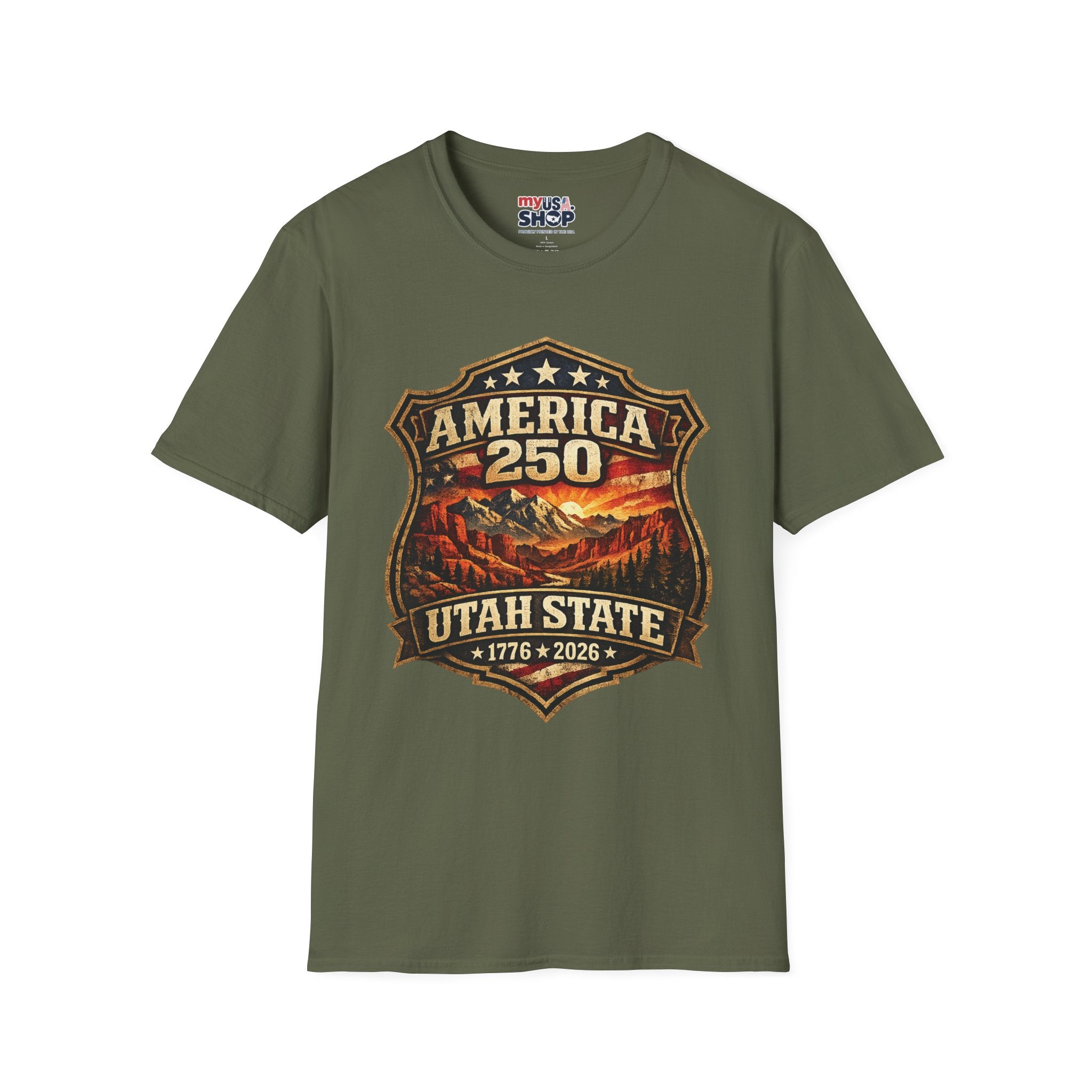 America 250 Utah State Shirt — Vintage Canyon Heritage Tee