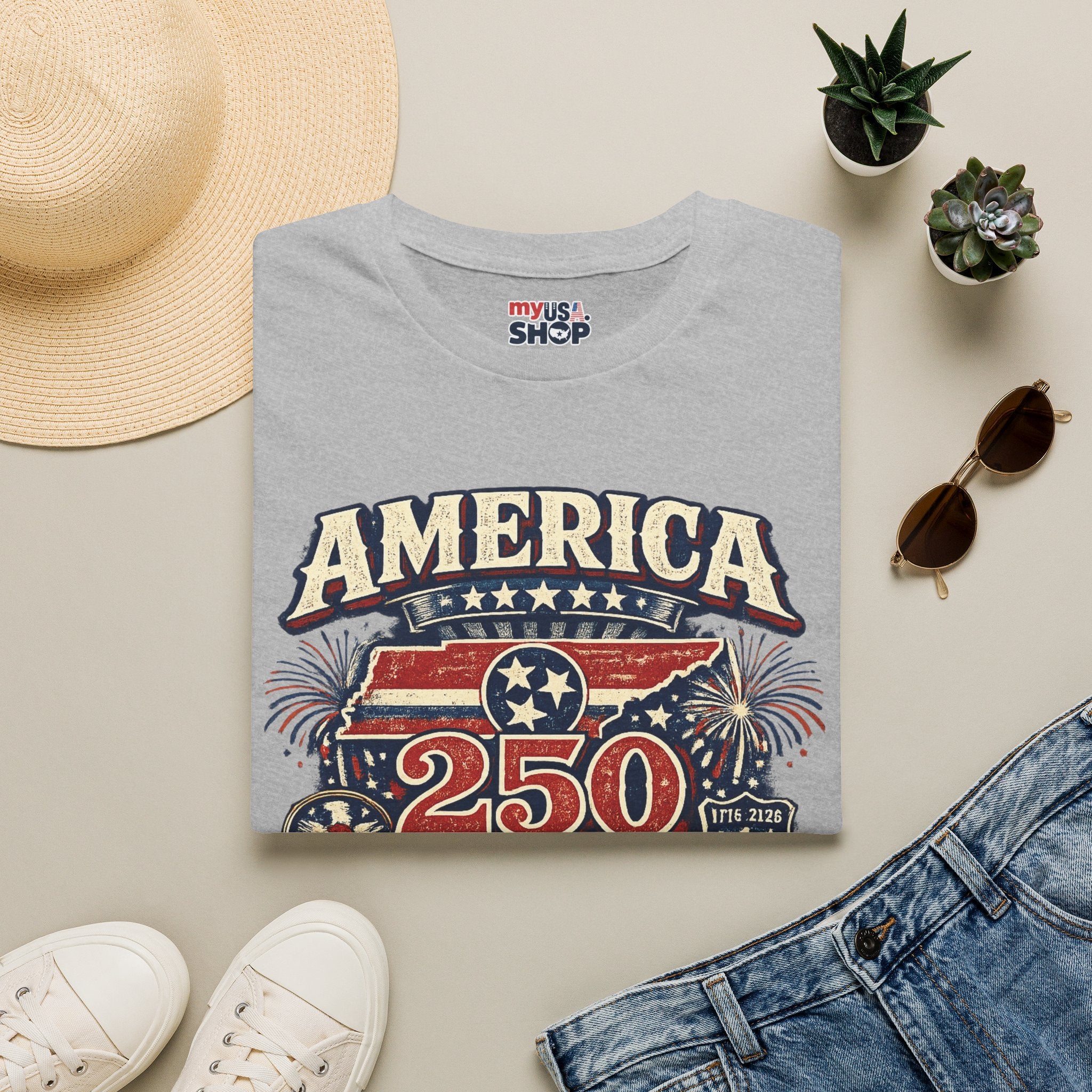 America 250 Tennessee Pride Shirt — 250 Years of Freedom Graphic Tee