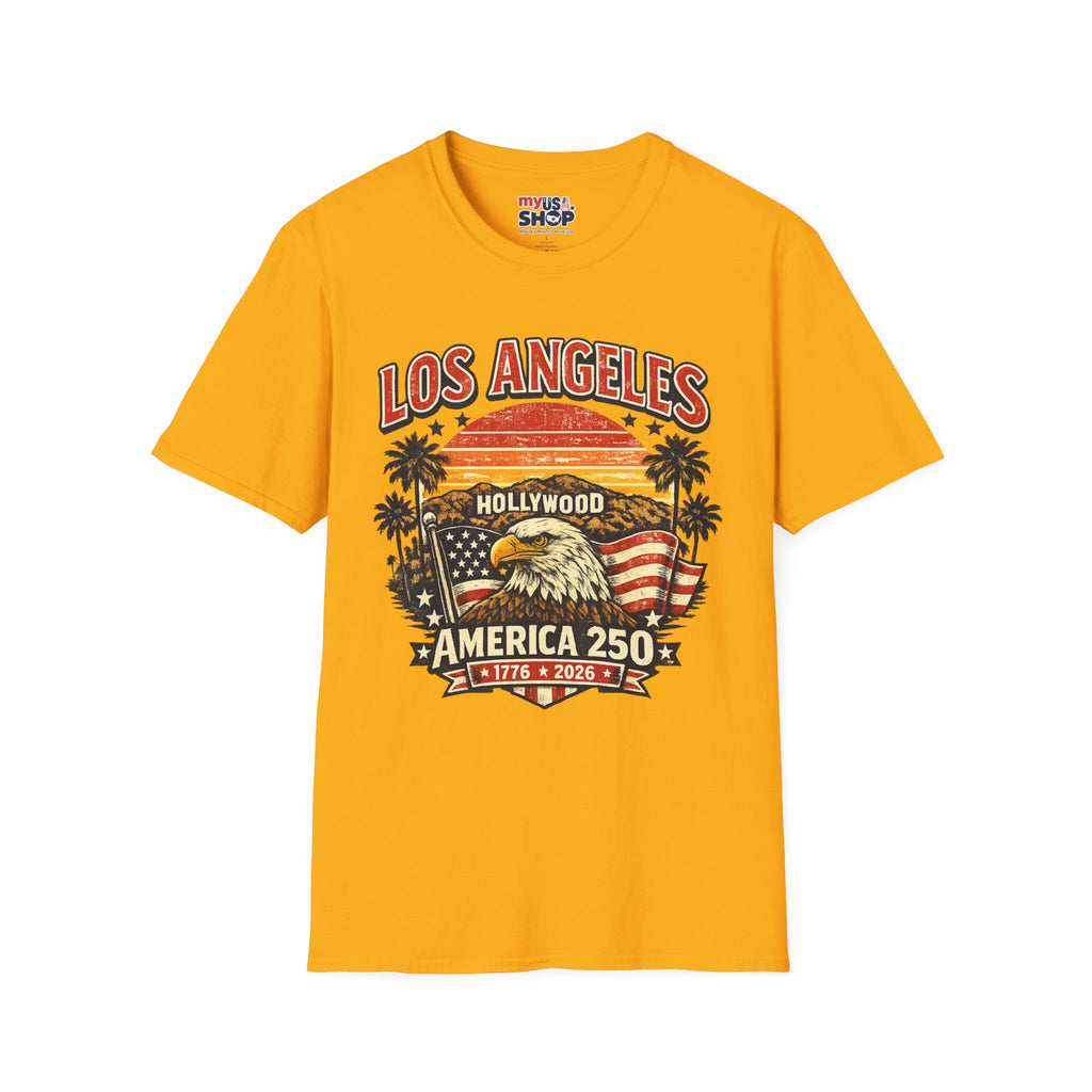 America 250 Vintage Los Angeles Freedom Celebration California Tee