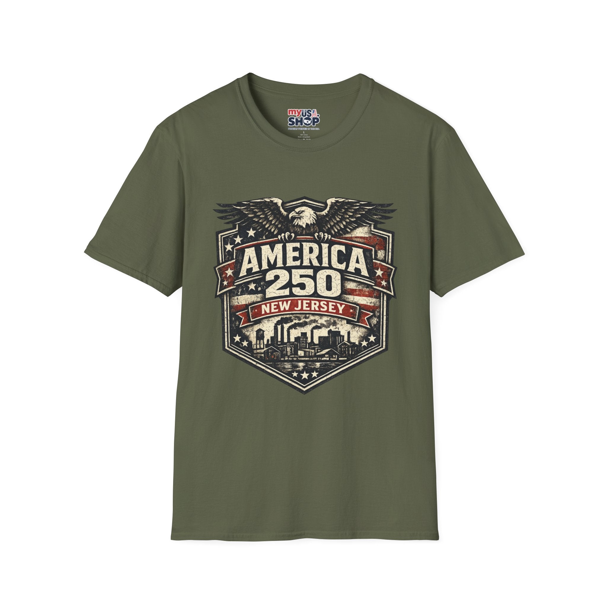 America 250 New Jersey — Vintage Eagle Patriotic