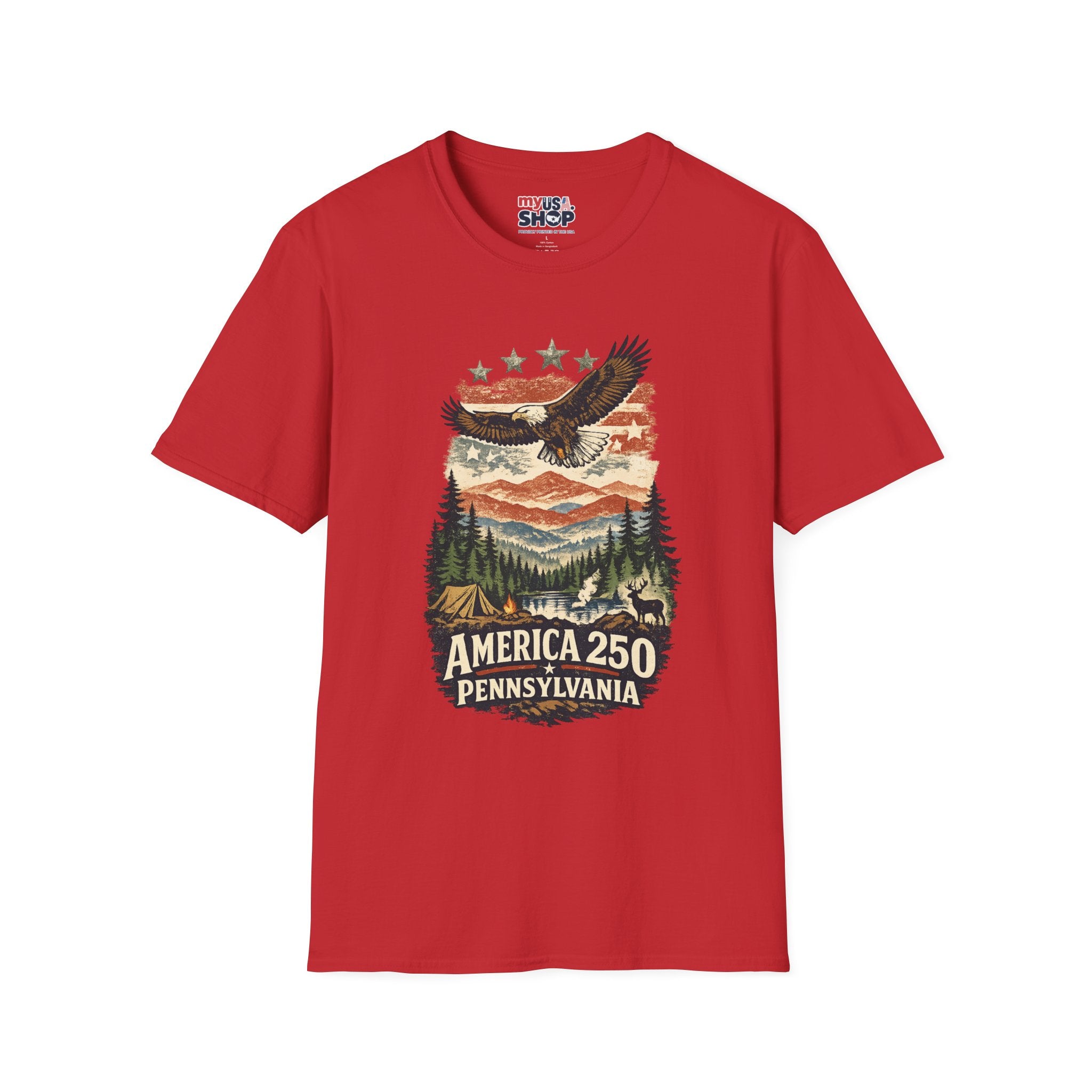 Pennsylvania America 250 Shirt — Wilderness Eagle Outdoor Graphic Tee