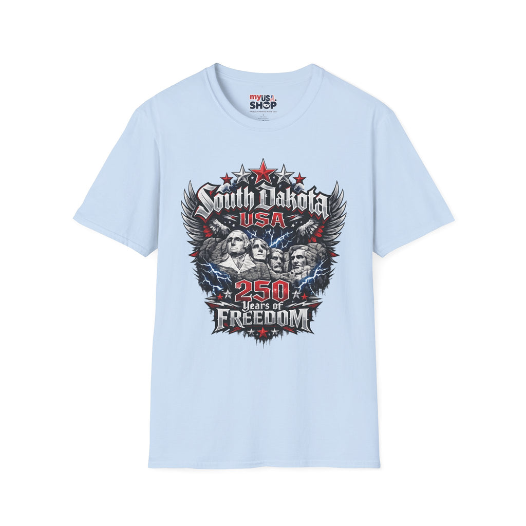 America 250 South Dakota Shirt — Freedom Anniversary Patriotic Graphic Tee