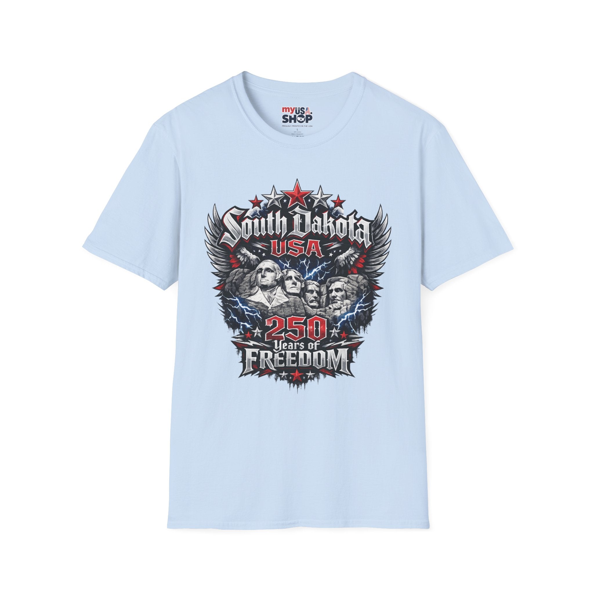 America 250 South Dakota Shirt — Freedom Anniversary Patriotic Graphic Tee