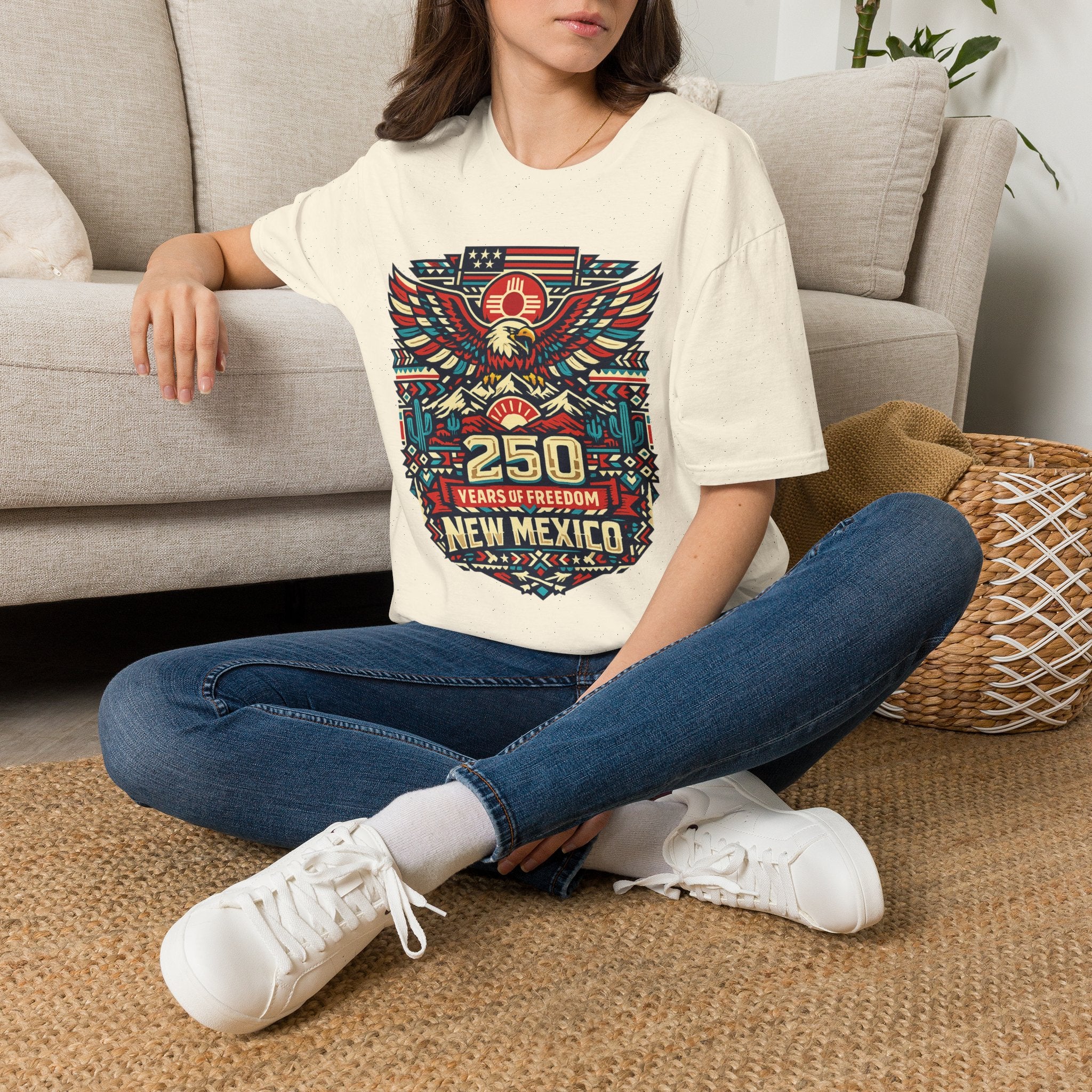America 250 x New Mexico 250th Anniversary Eagle — State Pride Patriotic
