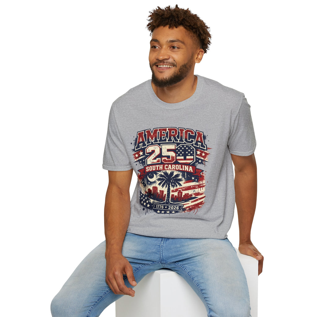 America 250 South Carolina T‑Shirt — Patriotic 250th Anniversary USA Graphic Tee