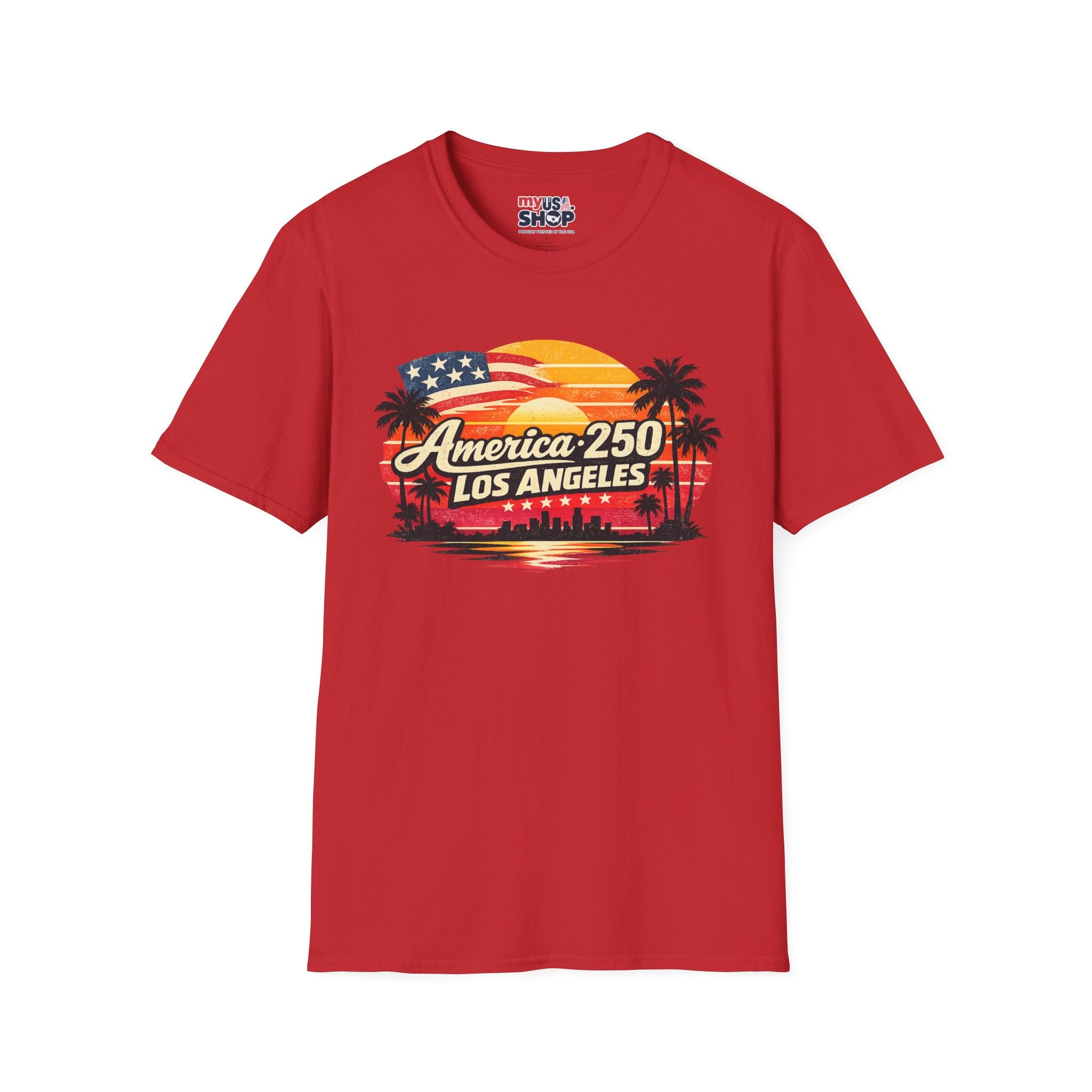 America 250 Los Angeles Retro Sunset California Tee