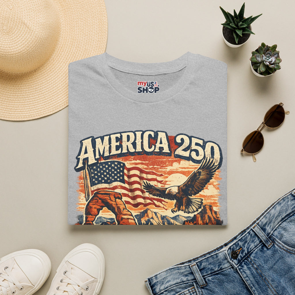 America 250 Utah Shirt — Patriotic Desert Eagle Graphic Tee