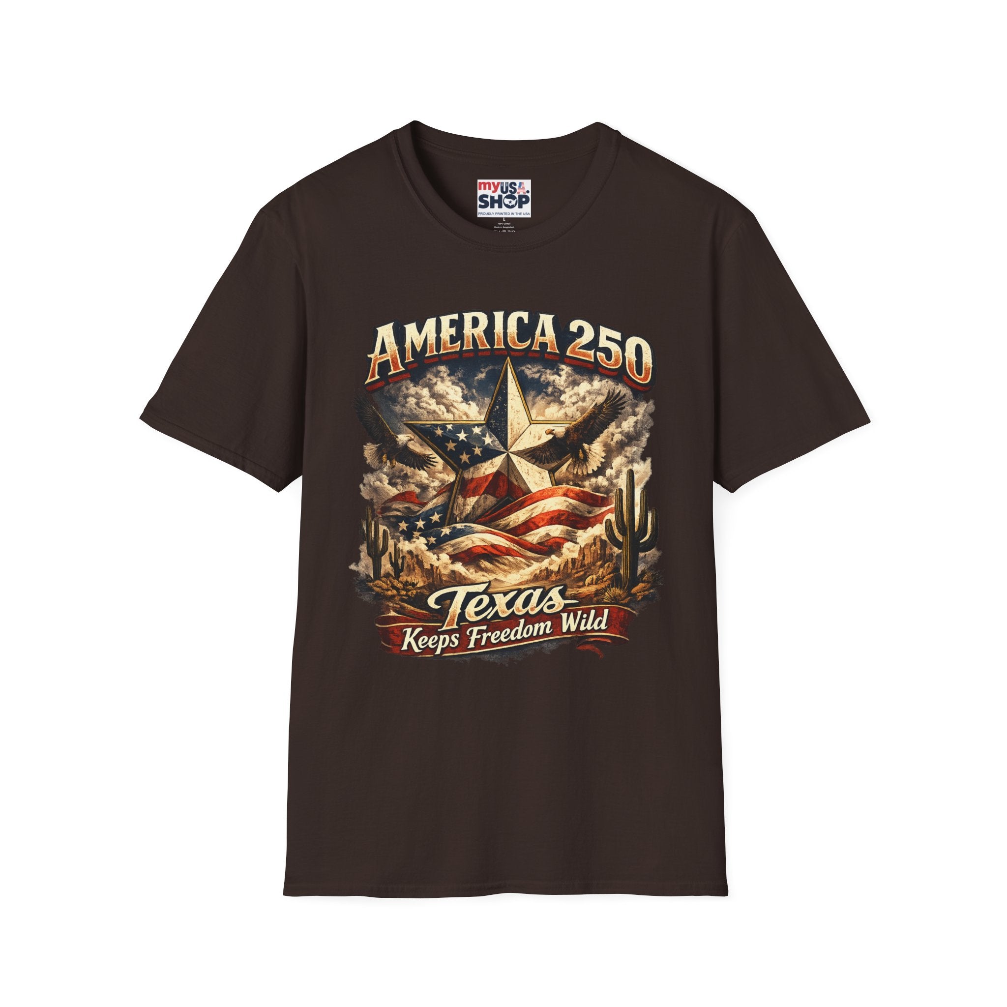 America 250 Texas Shirt — Texas Keeps Freedom Wild Patriotic Tee