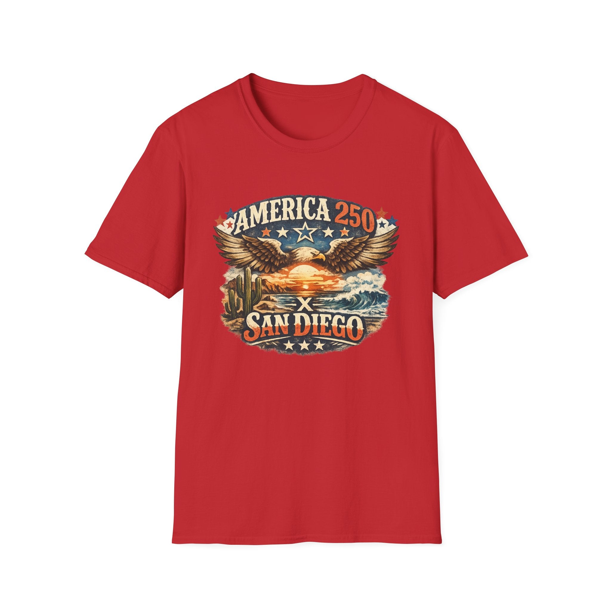 America 250 San Diego California Coastal Tee