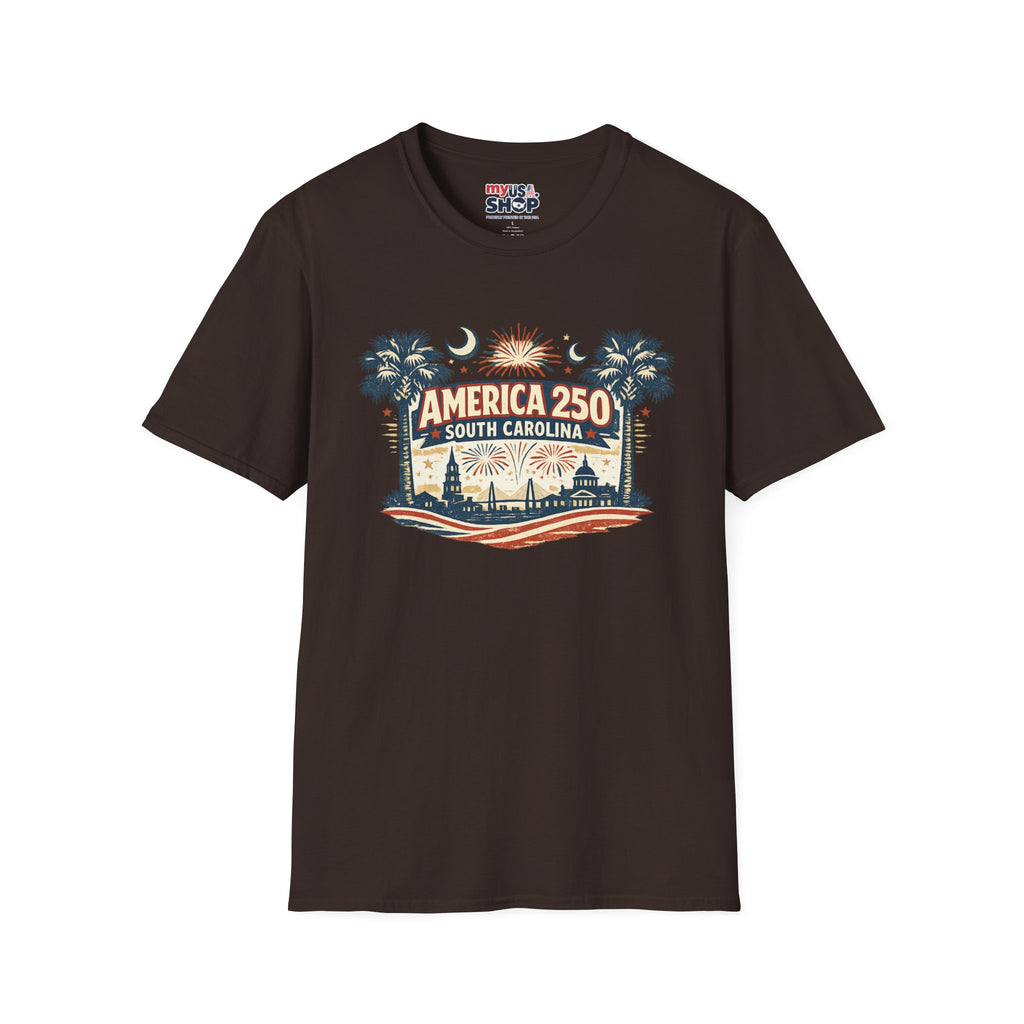 America 250 South Carolina T-Shirt — Palmetto Fireworks Celebration Tee