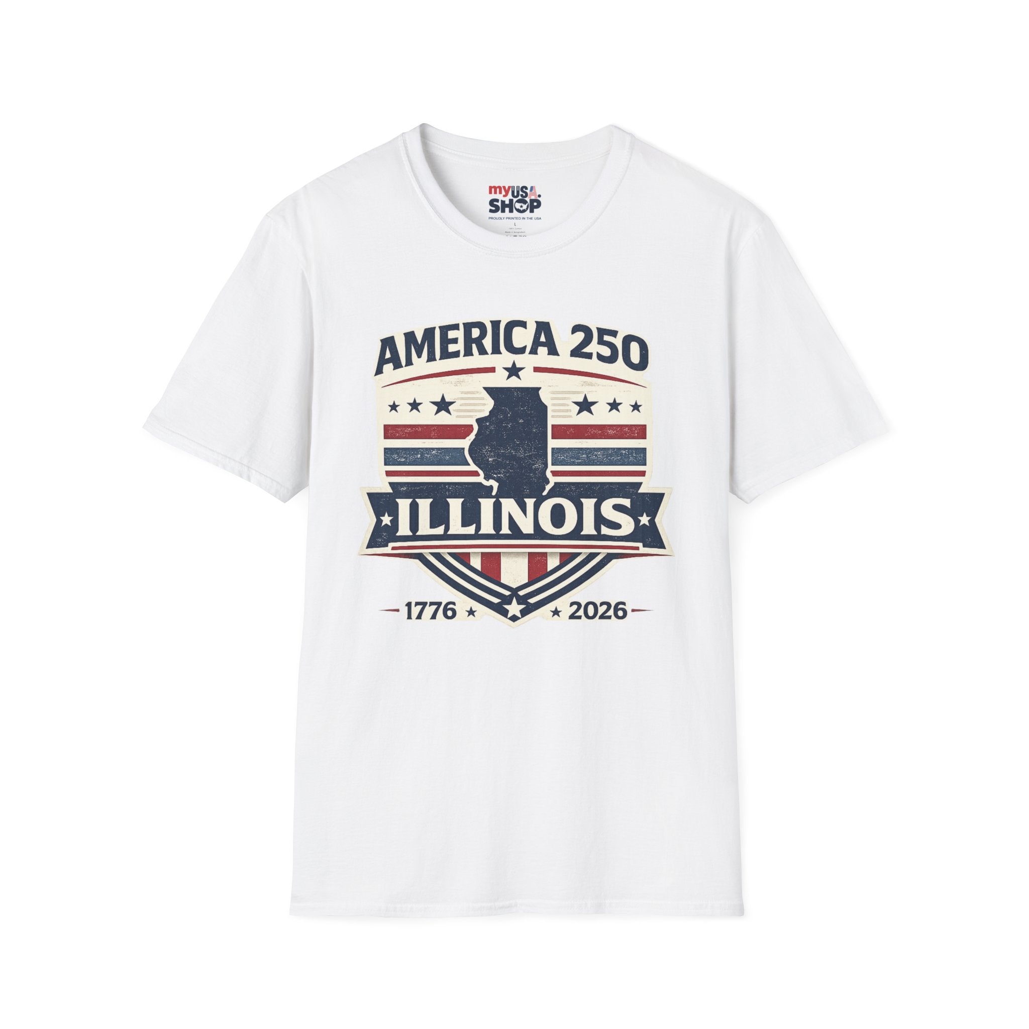 America 250 Illinois T-Shirt — 1776–2026 USA State Pride Tee