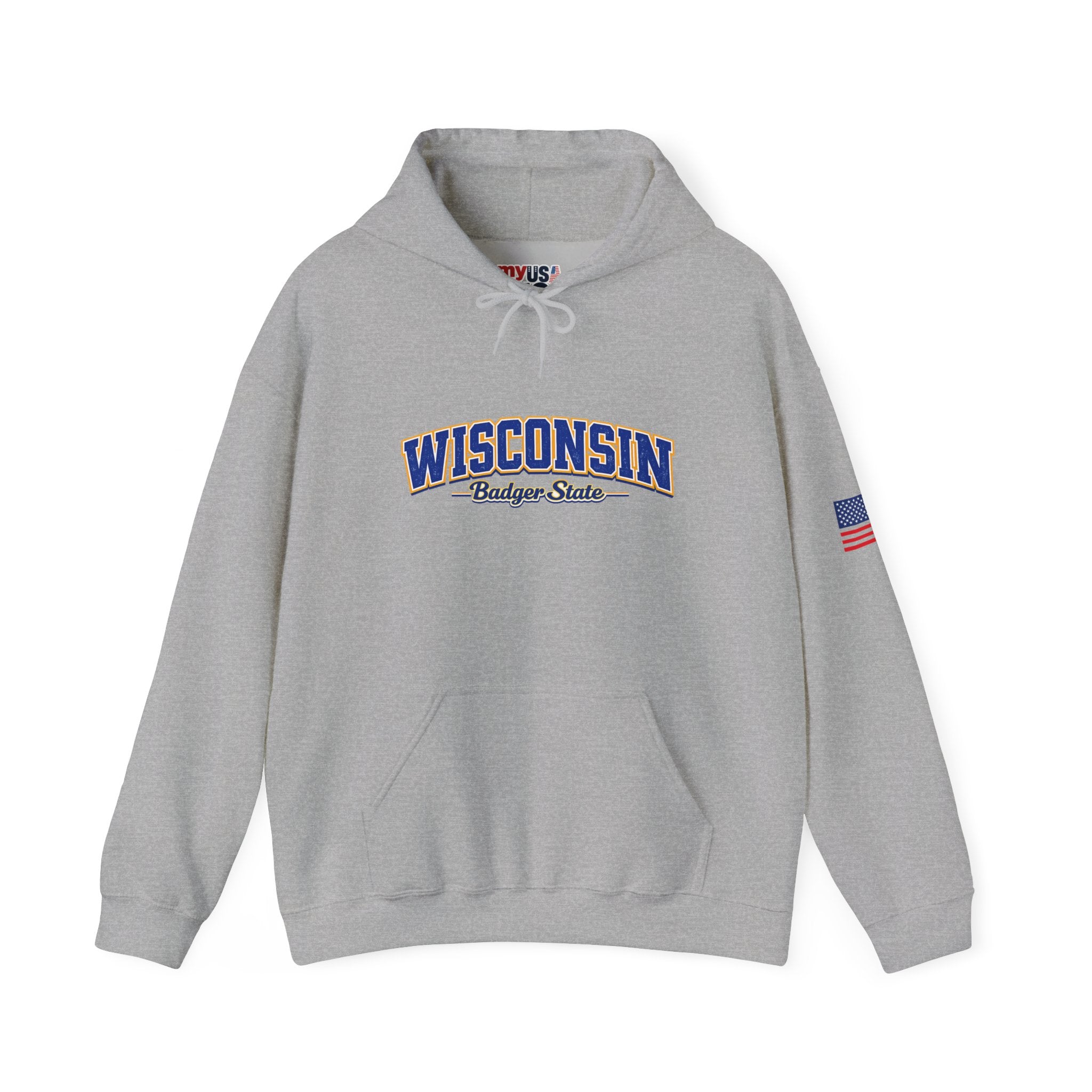 Wisconsin Badger State Heavy Blend Hooded Sweatshirt