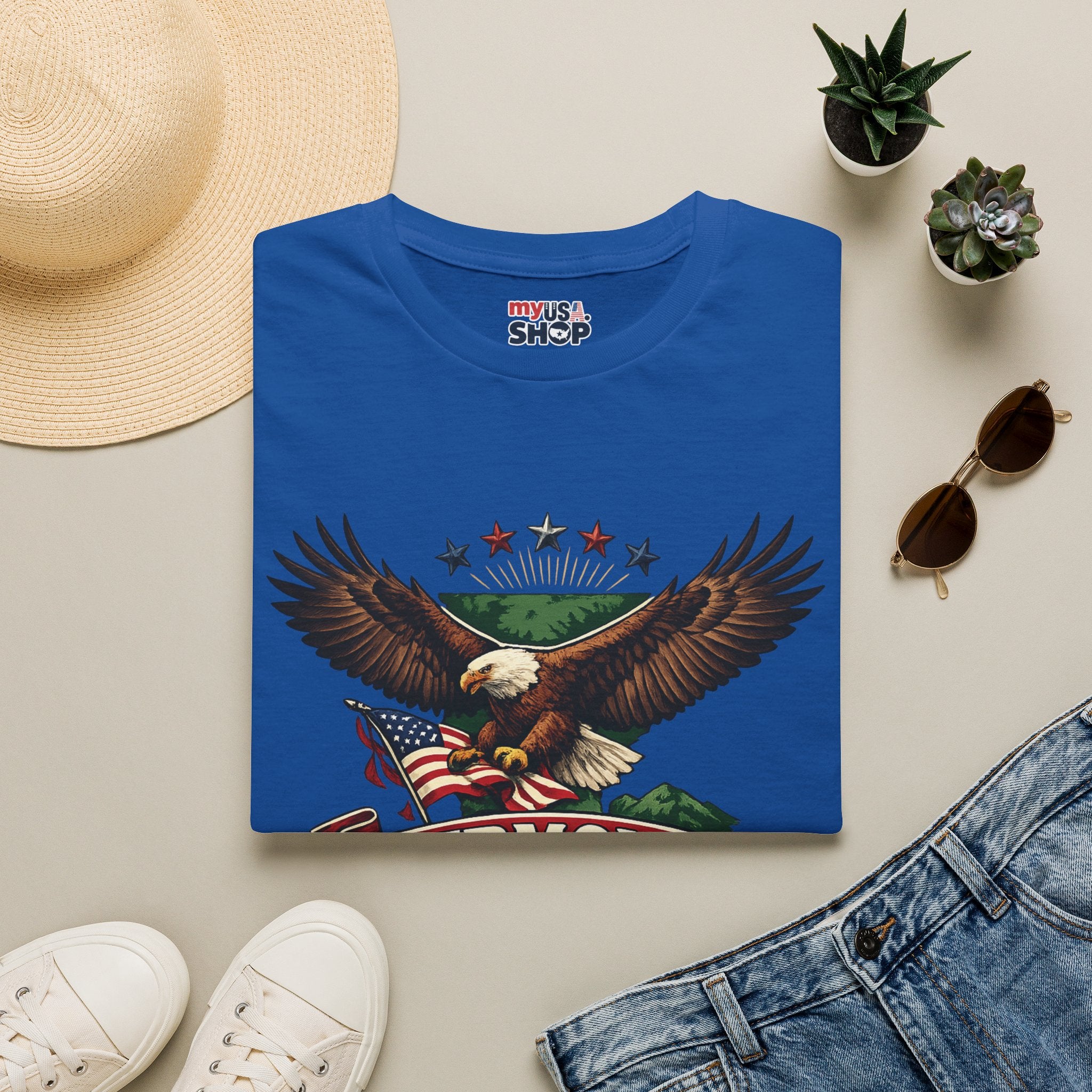 America 250 – Vermont Eagle Heritage Vintage Tee Design
