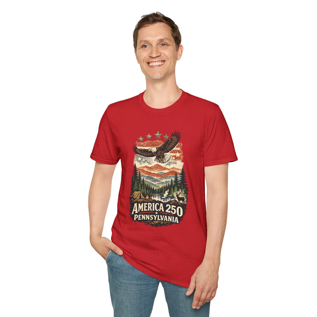 Pennsylvania America 250 Shirt — Wilderness Eagle Outdoor Graphic Tee