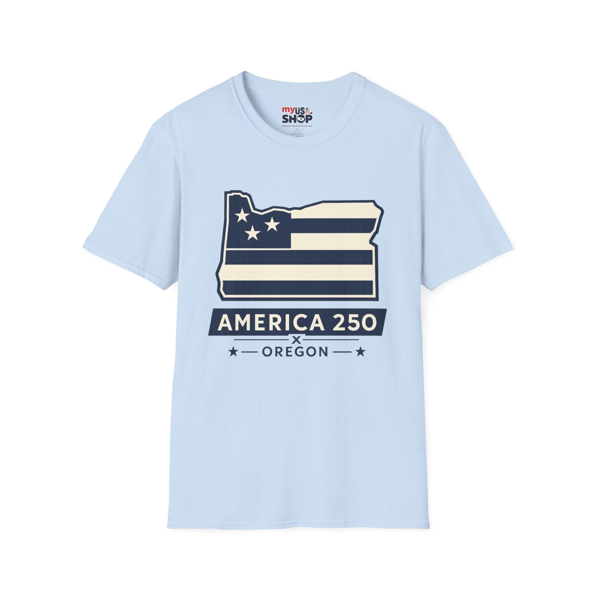 America 250 Oregon Shirt — Minimal Oregon State Flag Graphic Tee