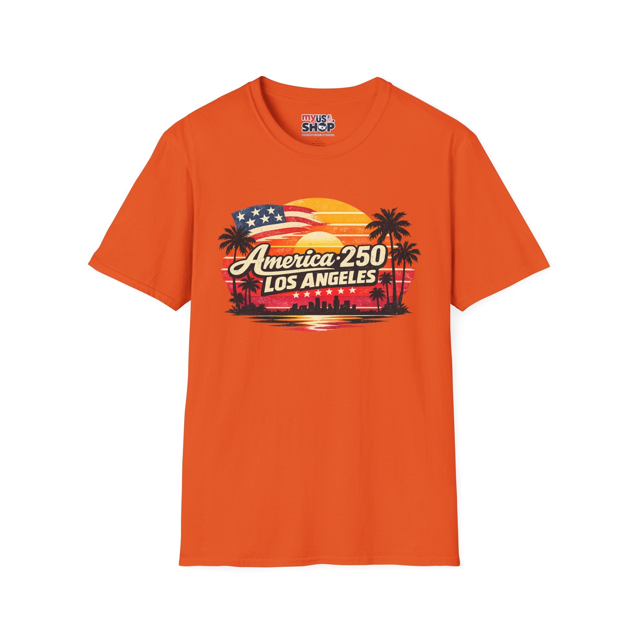 America 250 Los Angeles Retro Sunset California Tee