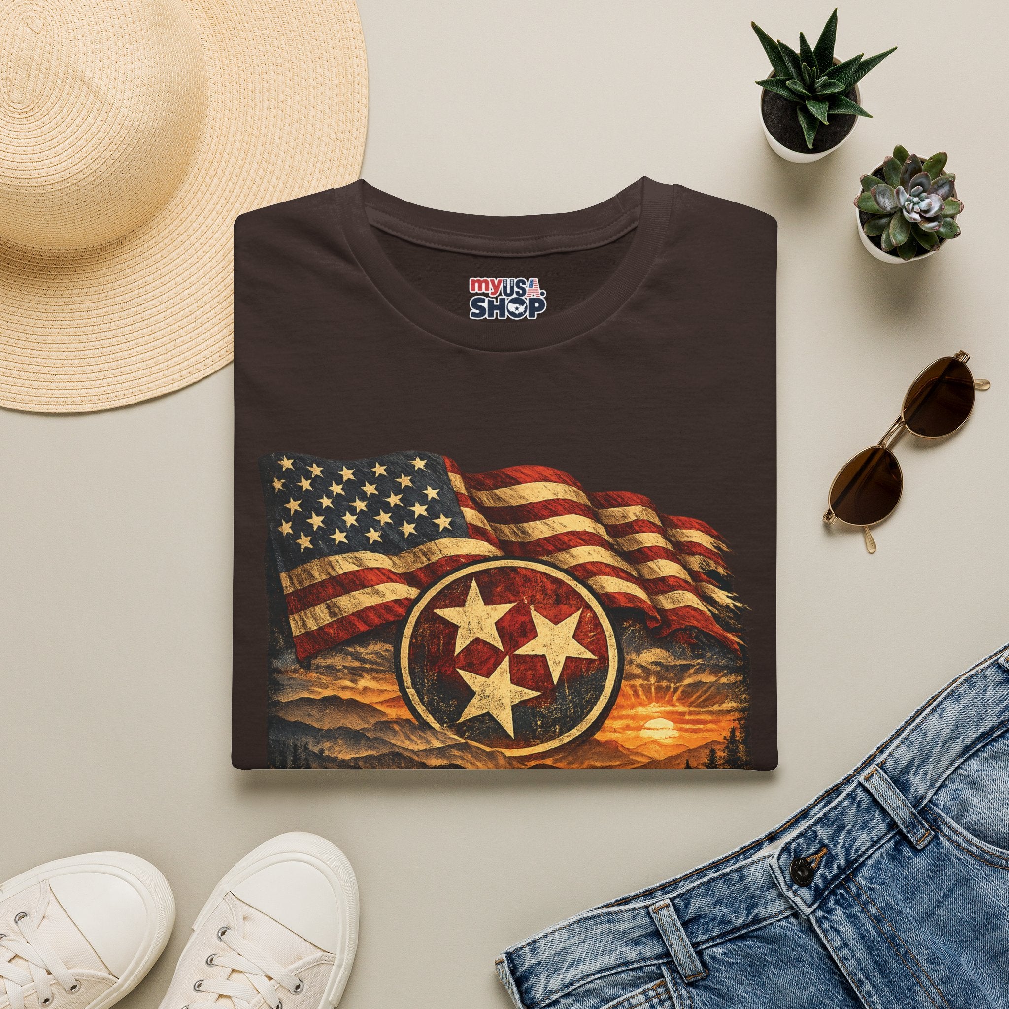 America 250 Tennessee T-Shirt — 250 Years of Freedom Patriotic Graphic Tee