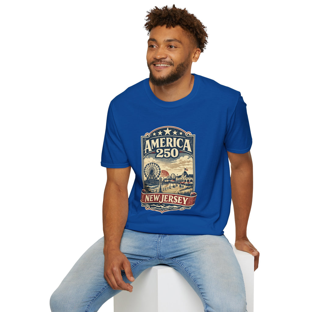 America 250 New Jersey Vintage Patriotic Graphic