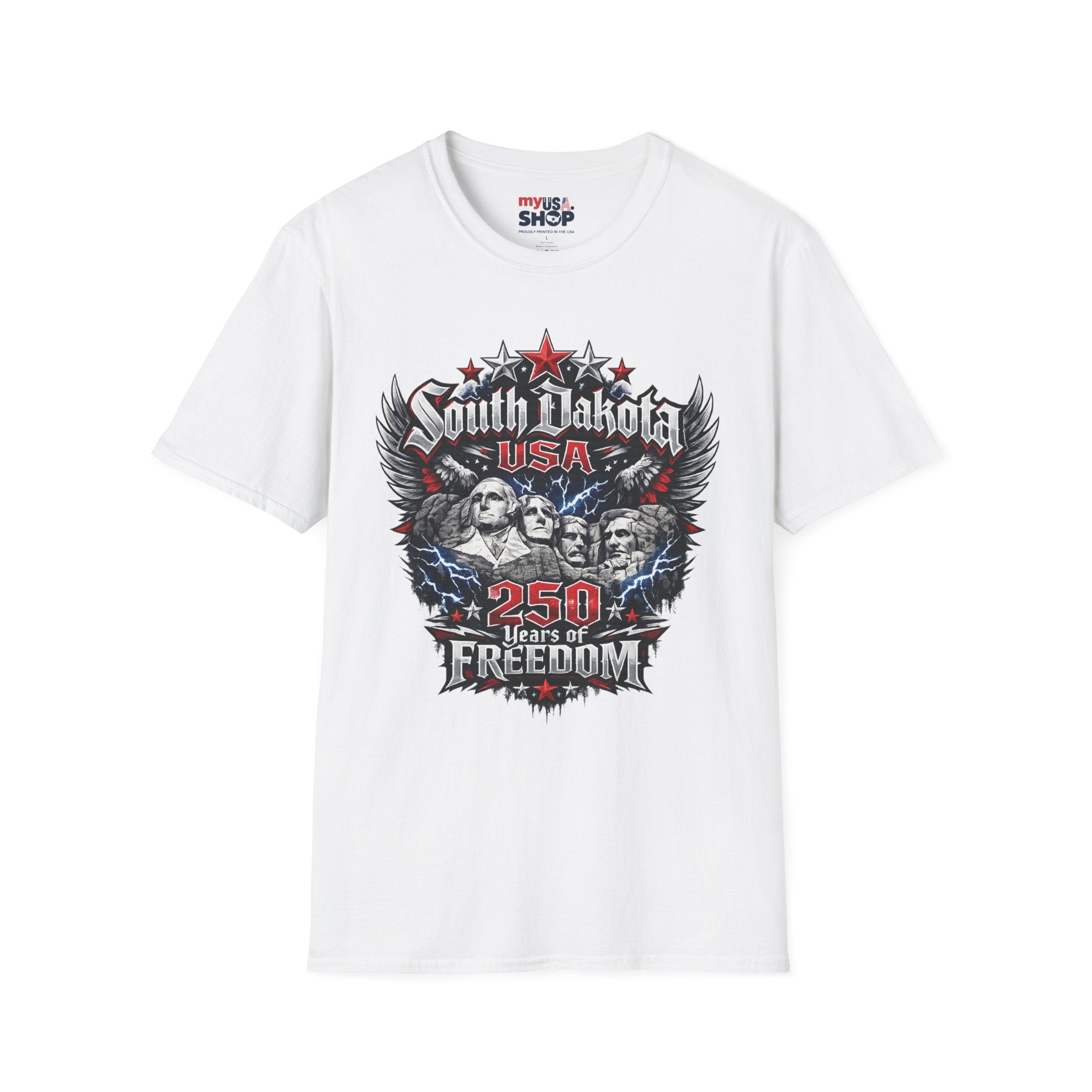 America 250 South Dakota Shirt — Freedom Anniversary Patriotic Graphic Tee