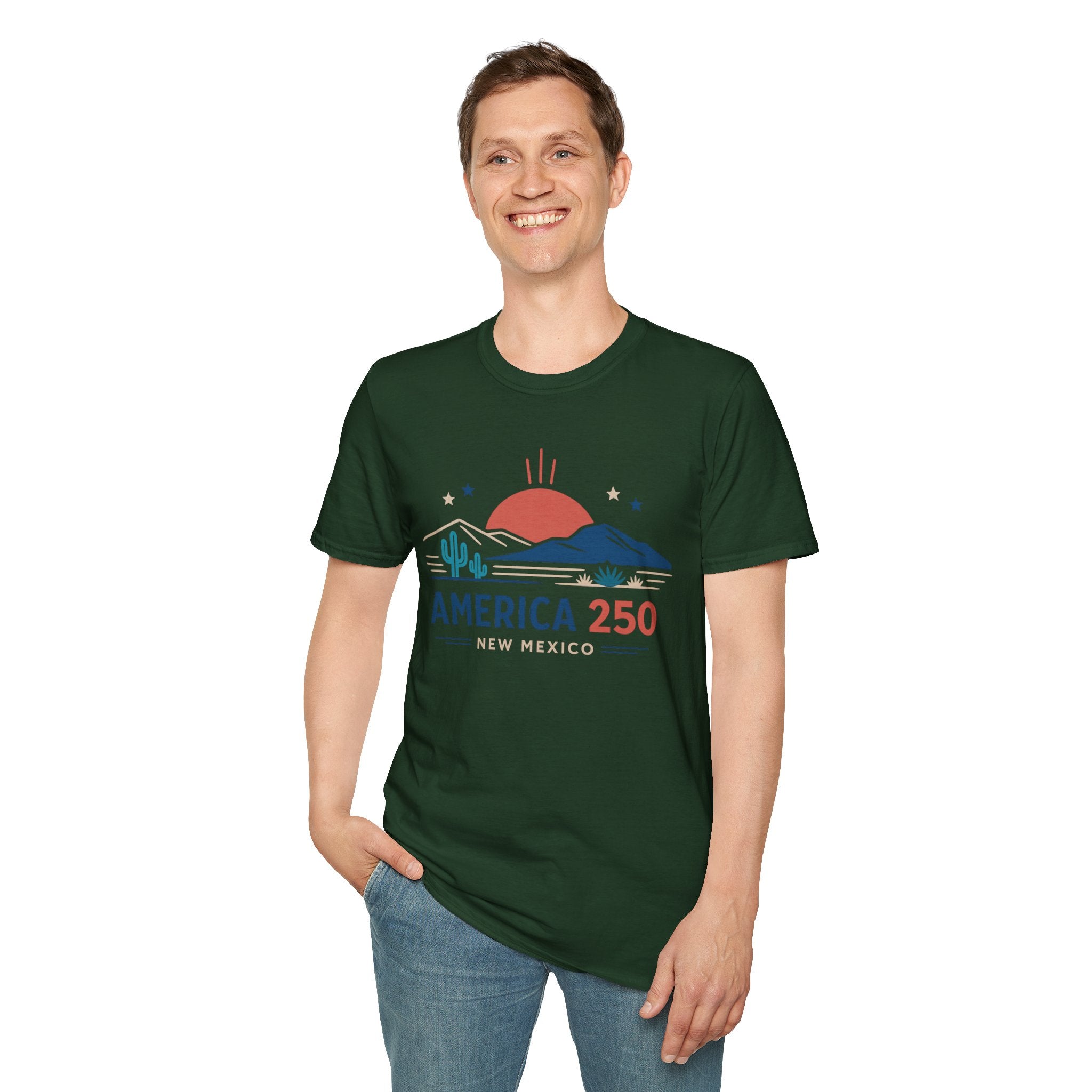 America 250 T-Shirt — New Mexico Desert Sunrise Graphic Tee