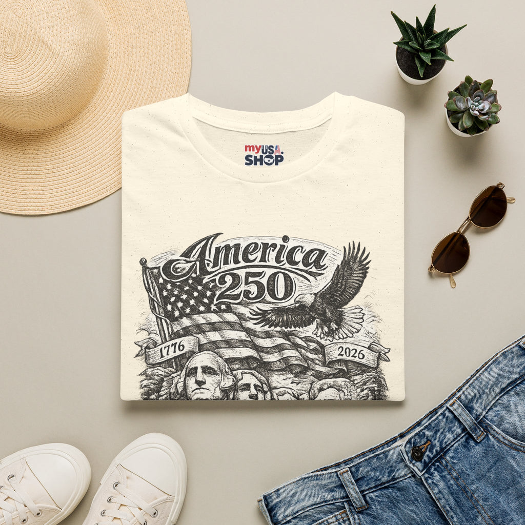 America 250 South Dakota T-Shirt — Mount Rushmore Patriotic Anniversary Graphic Tee