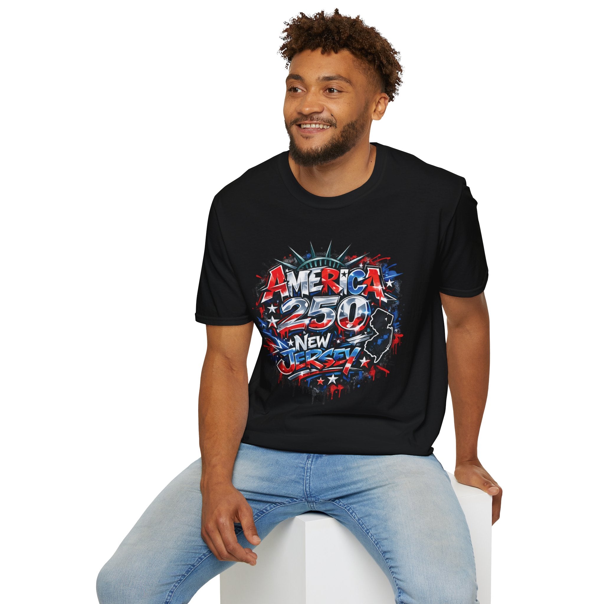 America 250 T-Shirt — New Jersey Patriotic USA 250th Anniversary Graphic Tee