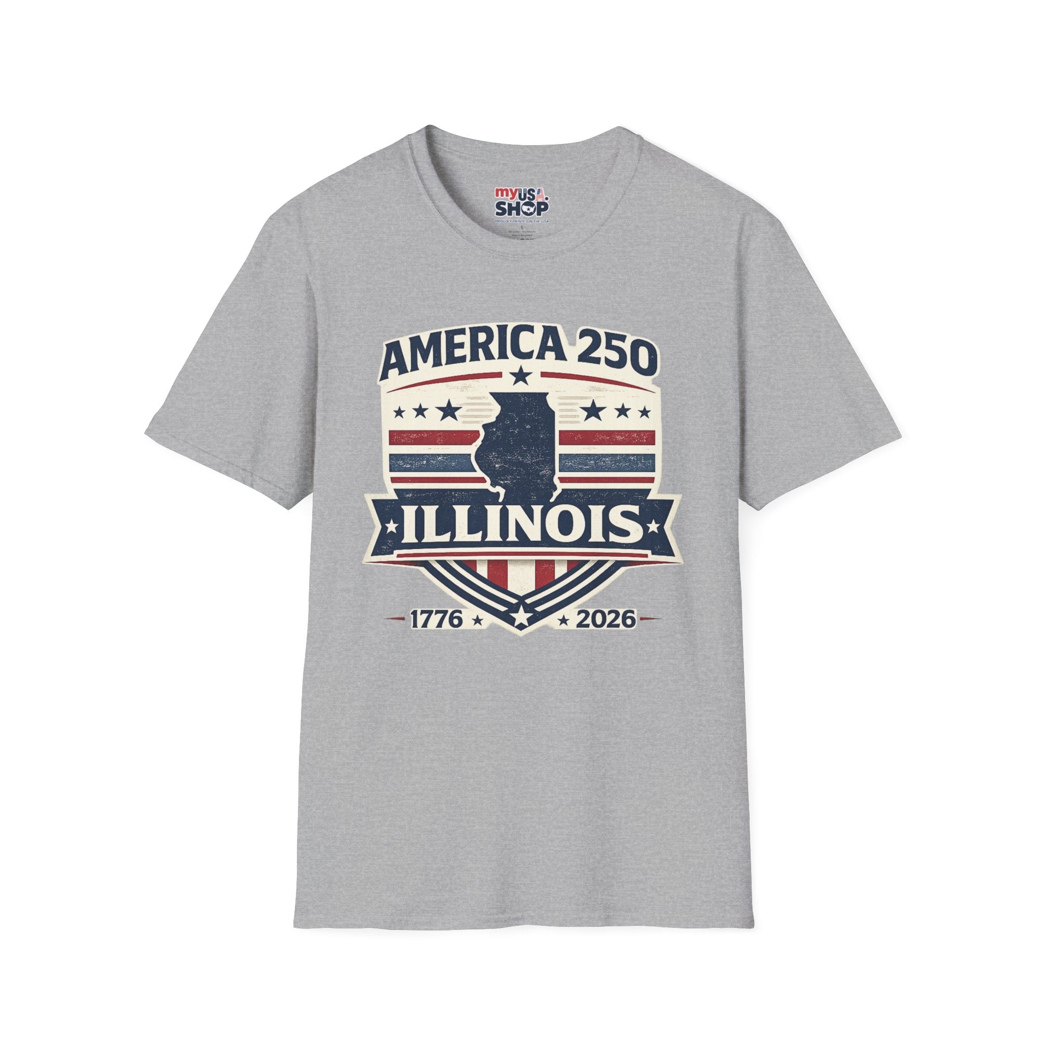 America 250 Illinois T-Shirt — 1776–2026 USA State Pride Tee