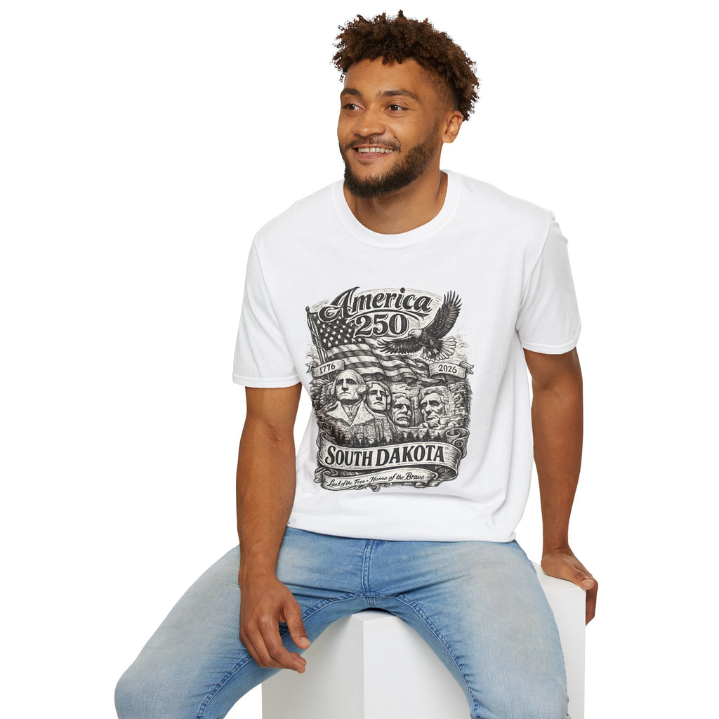 America 250 South Dakota T-Shirt — Mount Rushmore Patriotic Anniversary Graphic Tee