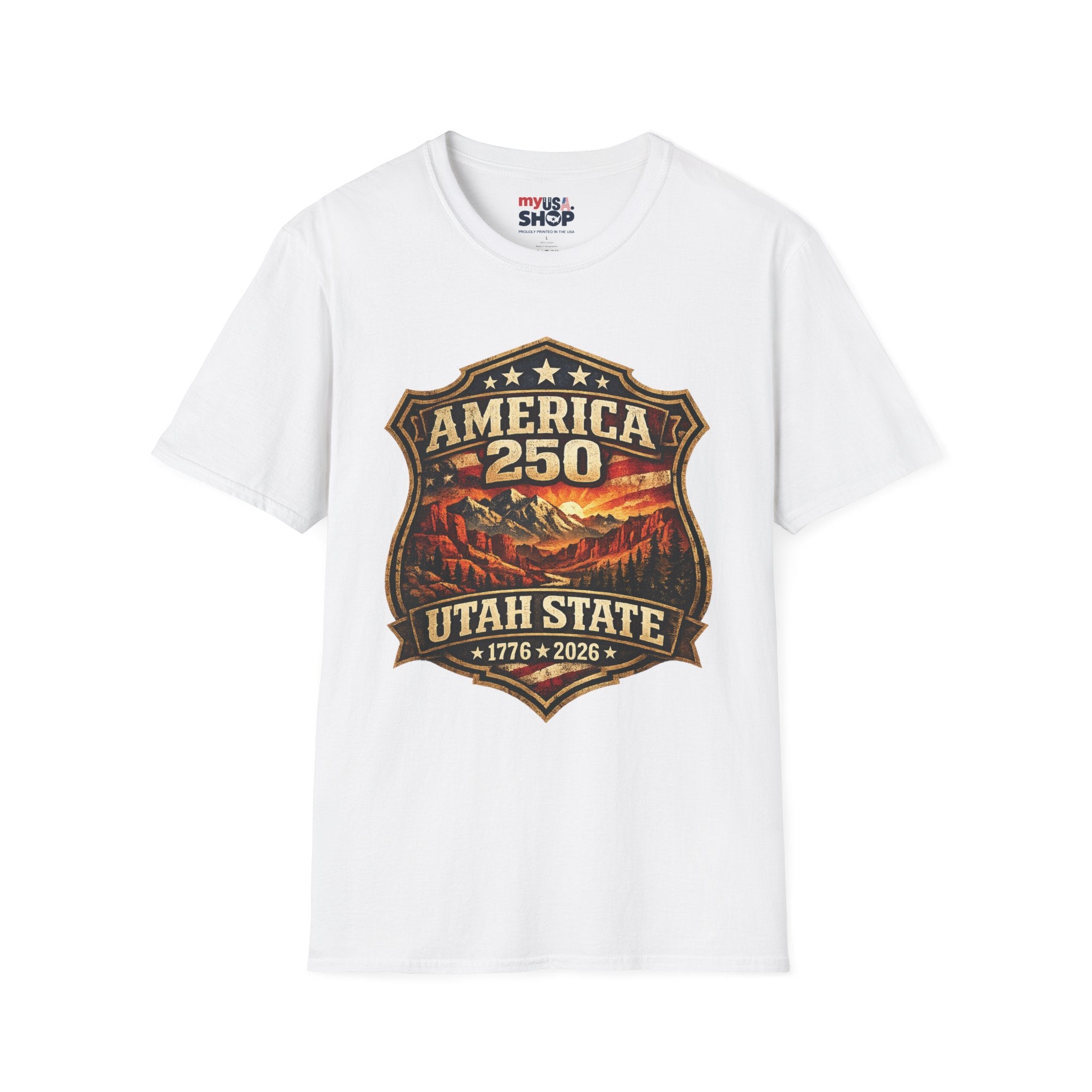 America 250 Utah State Shirt — Vintage Canyon Heritage Tee