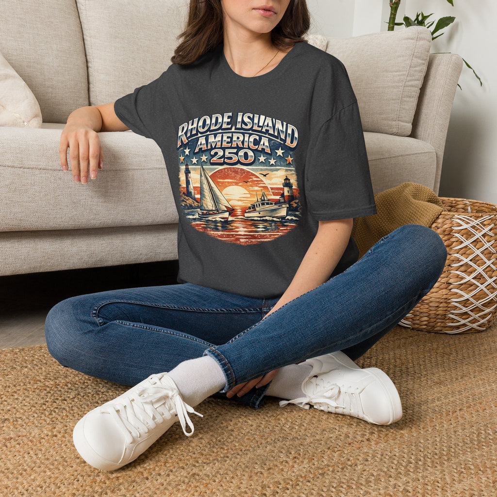 Rhode Island America 250 Shirt — Nautical Sunset Sailing Tee