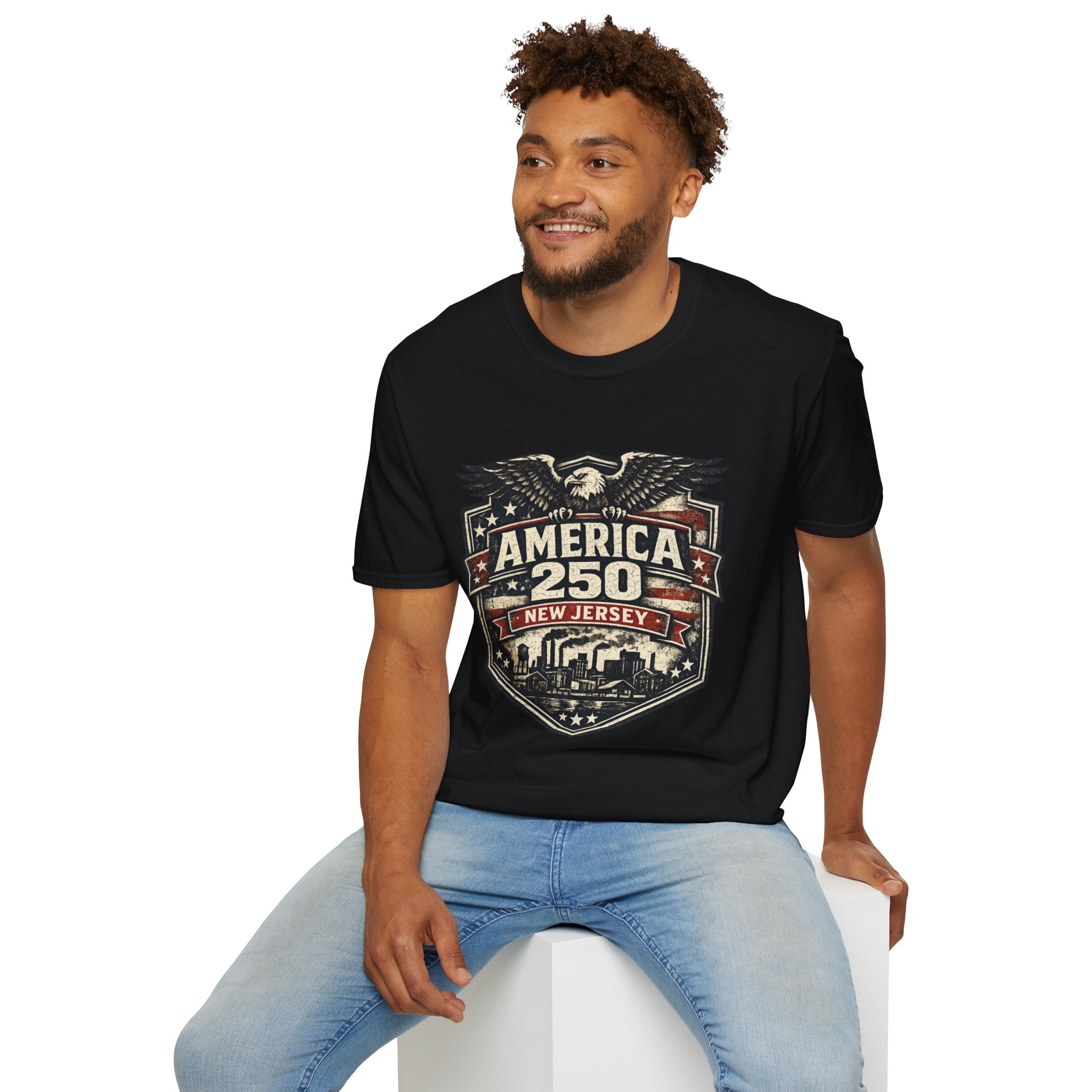 America 250 New Jersey — Vintage Eagle Patriotic